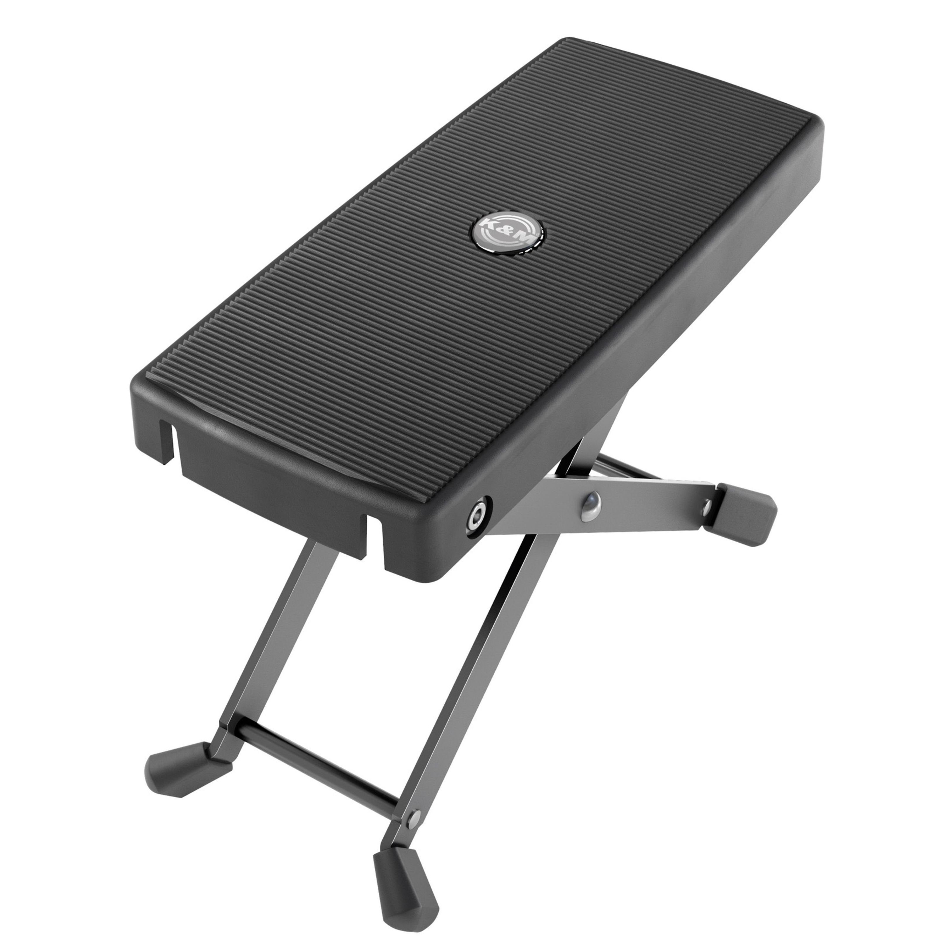 König & Meyer Plektrum, 14640 Fussbank Aluminium, schwarz - Zubehör für Gitarren