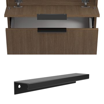 Lomadox Waschbeckenschrank SORRENT-03 60 cm breit mit Auszug und Klappe in Eiche