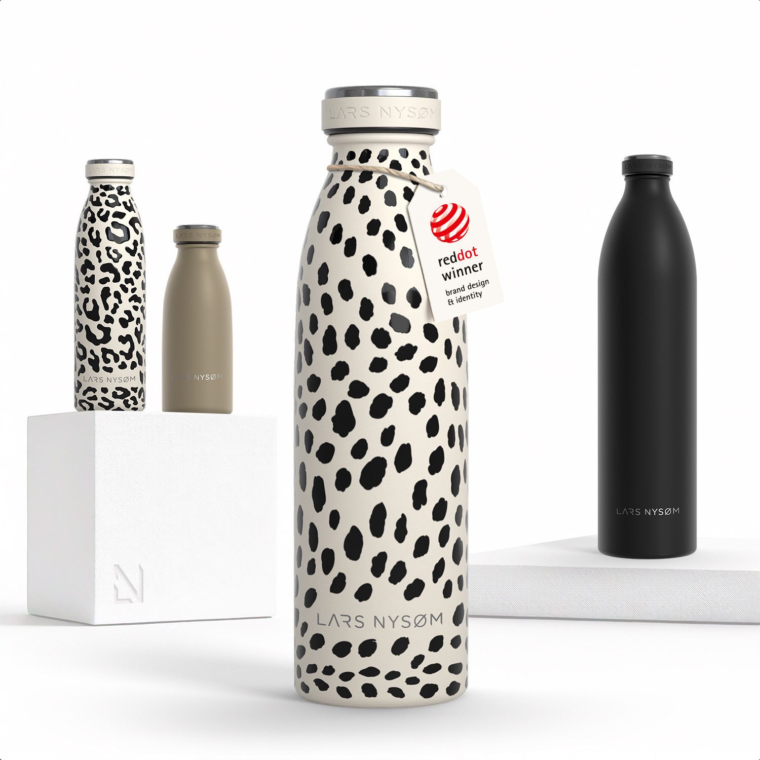 LARS NYSØM Thermoflasche Ren, Isolierflasche mit Vakuum Isolierung: 12h heiß / 24h kühl