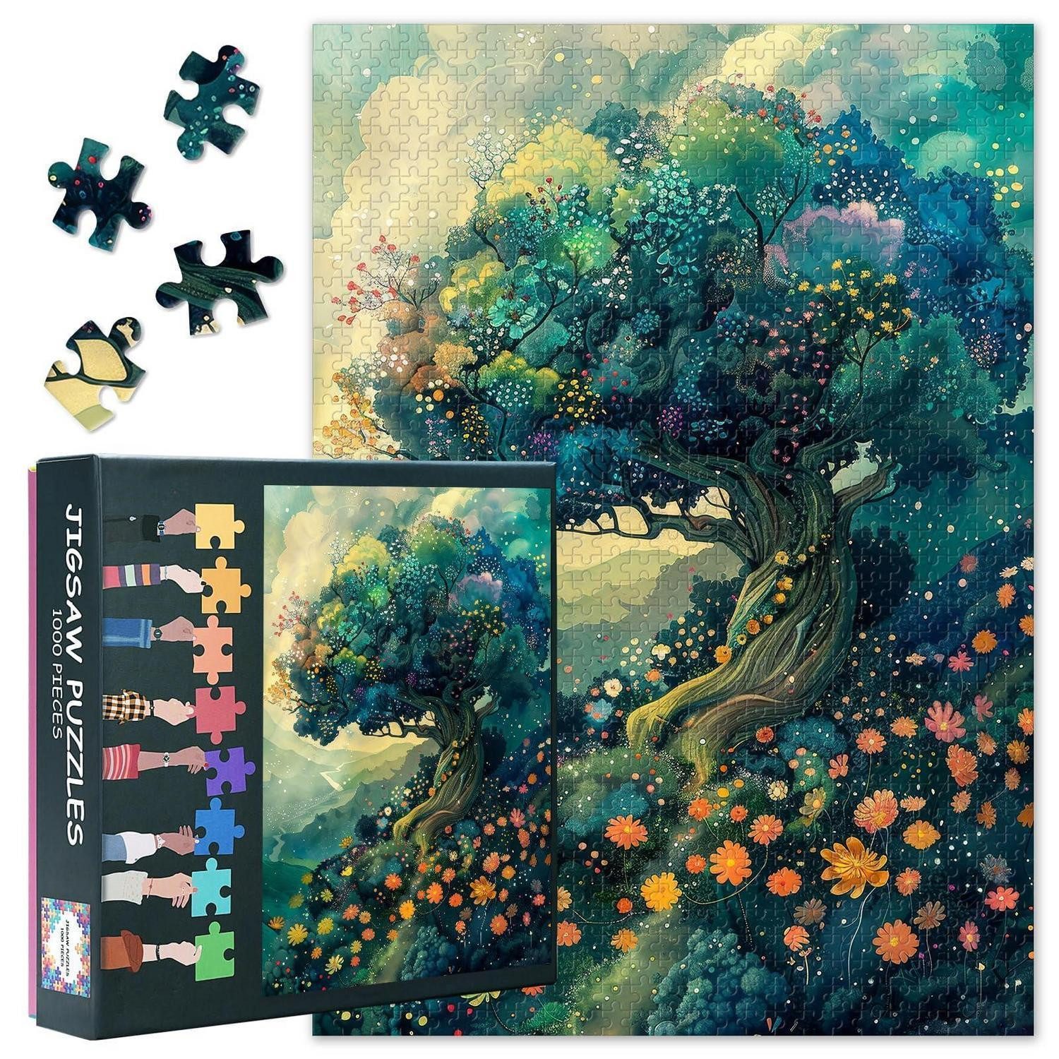 LuxusKollektion Puzzle 1000-teiliges Puzzle Fantasy Baum, Puzzleteile