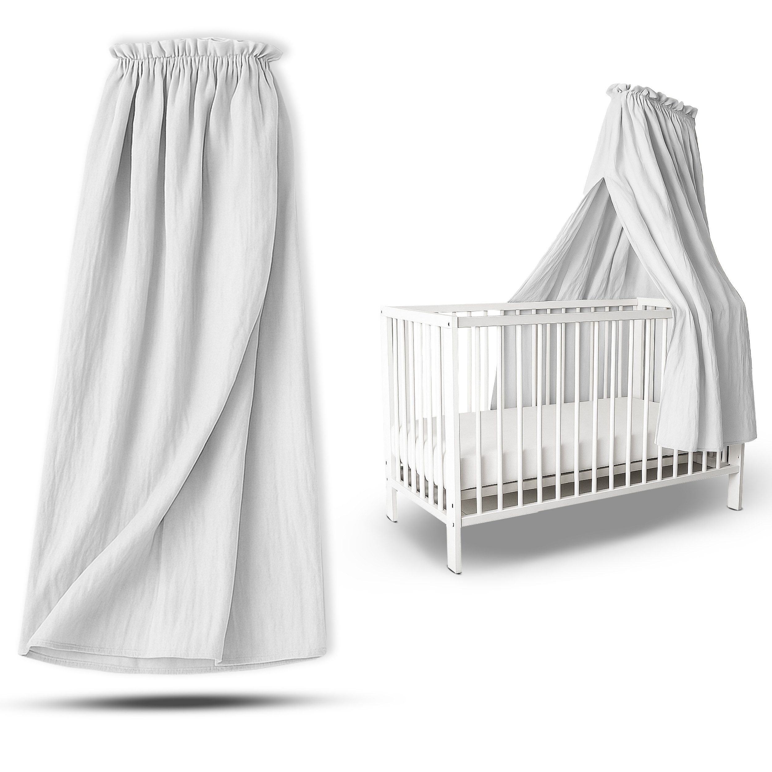 Babykajo Betthimmel Stoff + Ständer (Set, 1-tlg., in verschiedenen Varianten), Betthimmel Ständer mit Betthimmel für Babybetten