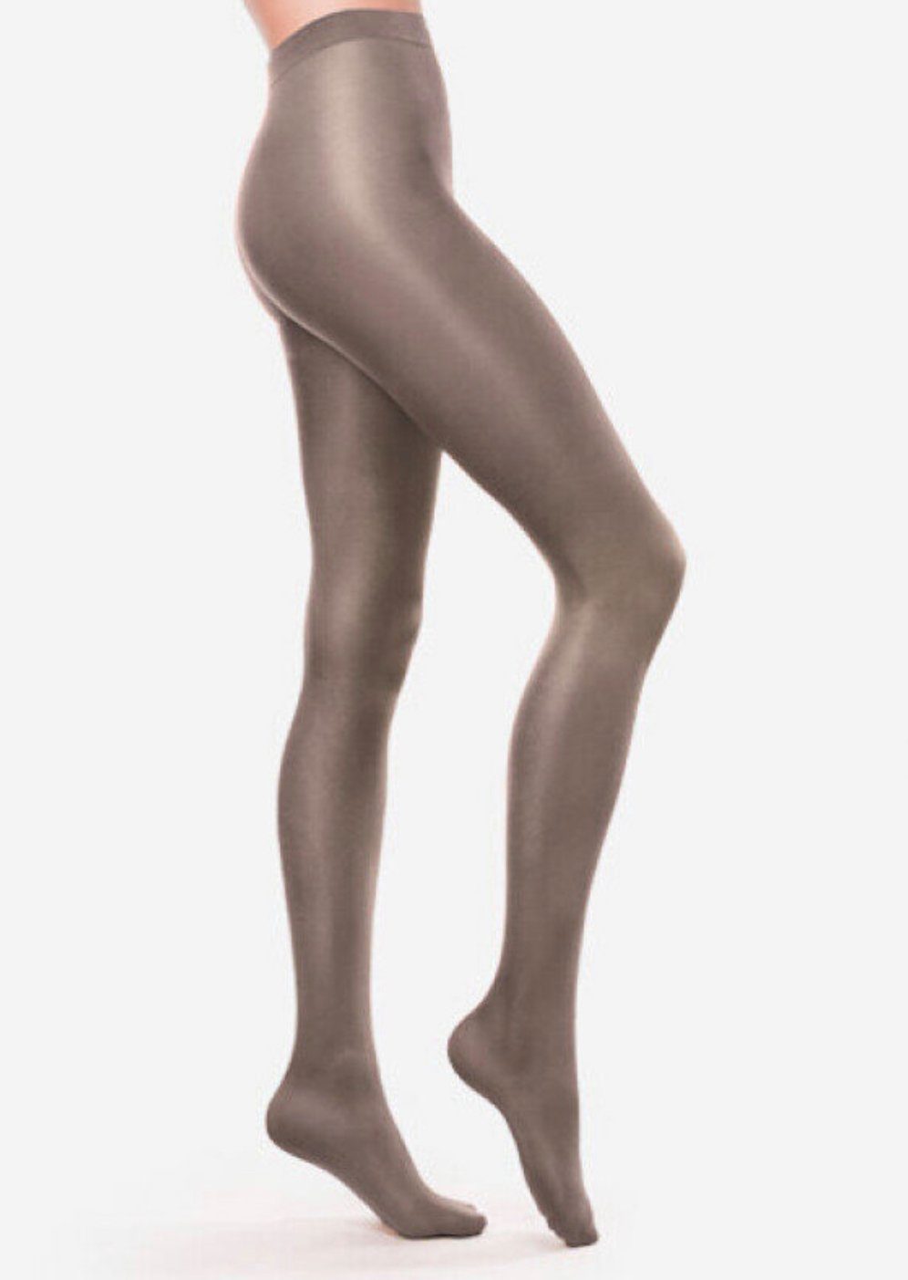 Strumpfhose blickdichte Strumpfhose für Damen aus Mikrofaser 100 Den BEIGE 2