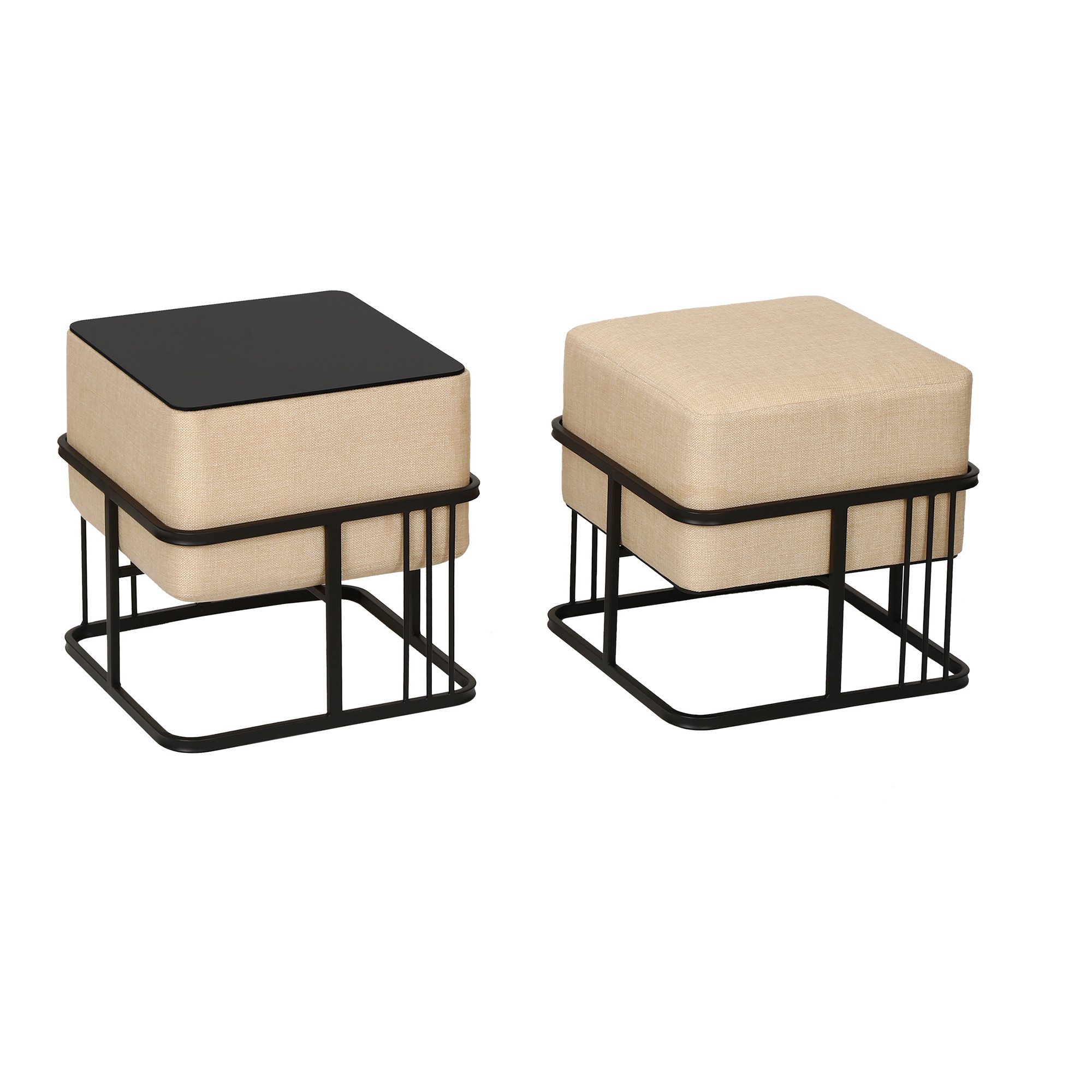 en.casa Sitzhocker (2er Set), »Tas« mit günstig online kaufen