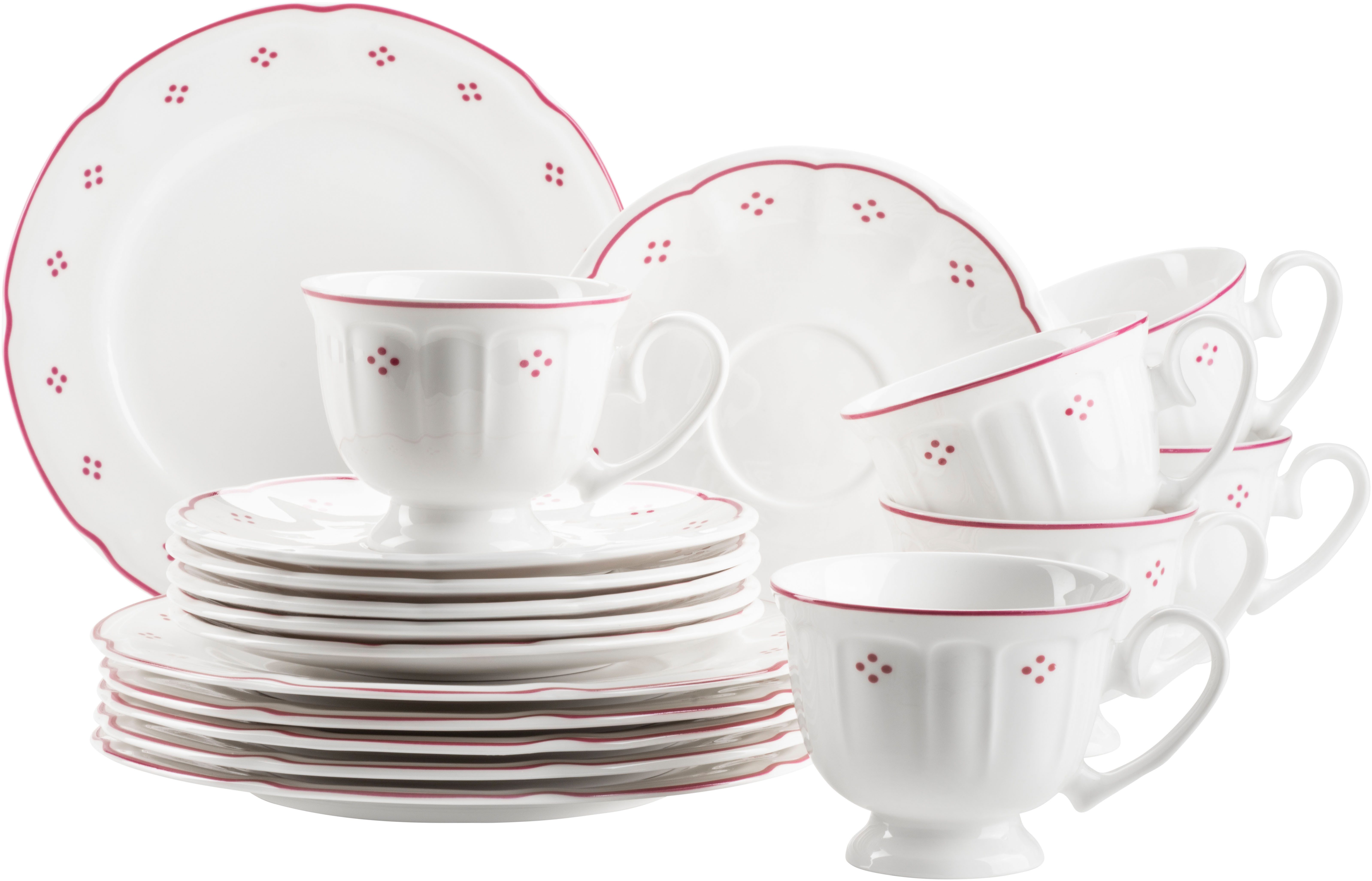 MÄSER Kaffeeservice Lova (18-tlg), 6 Personen, Porzellan