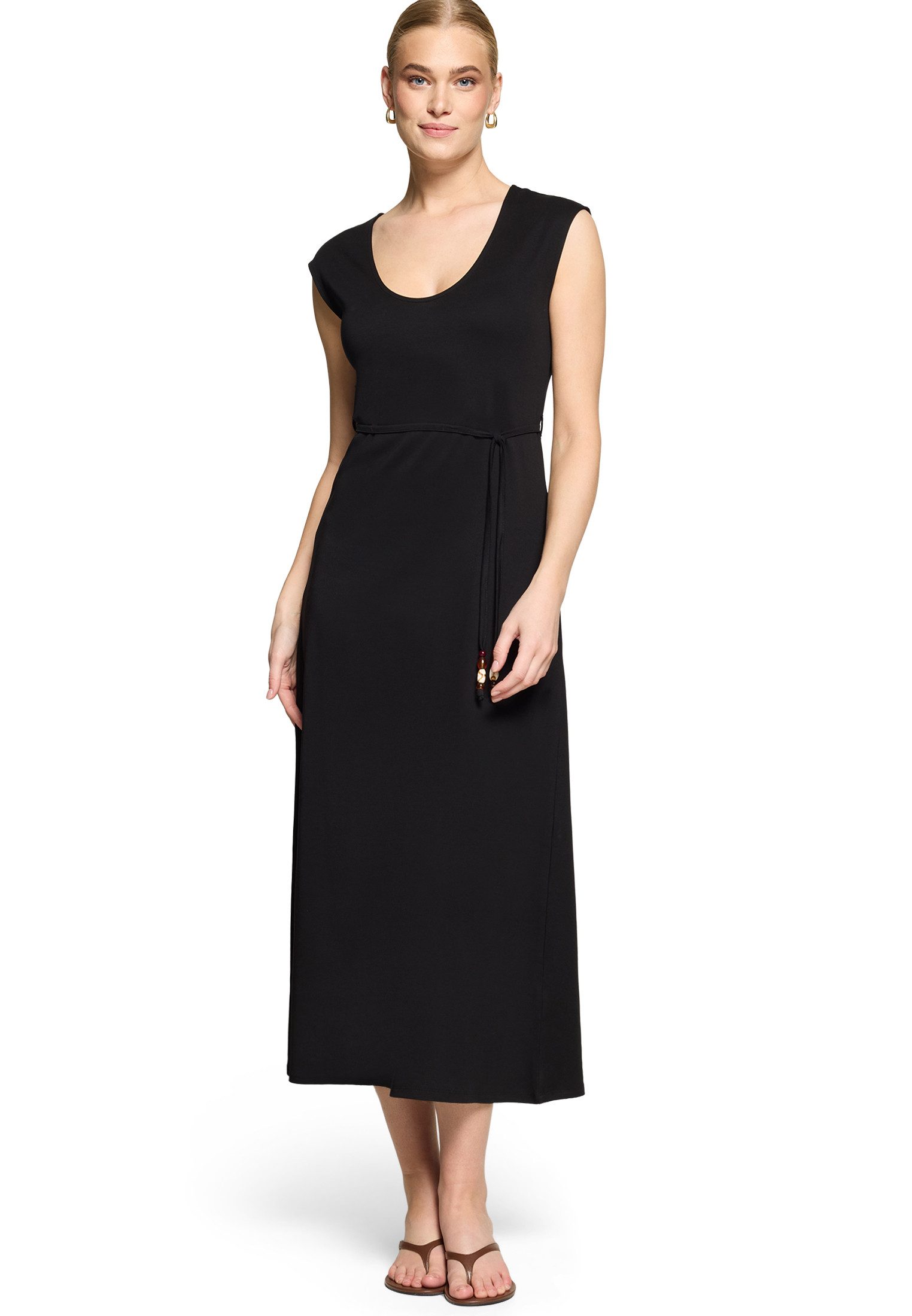 Zero Maxikleid Damen mit Gürtel Material