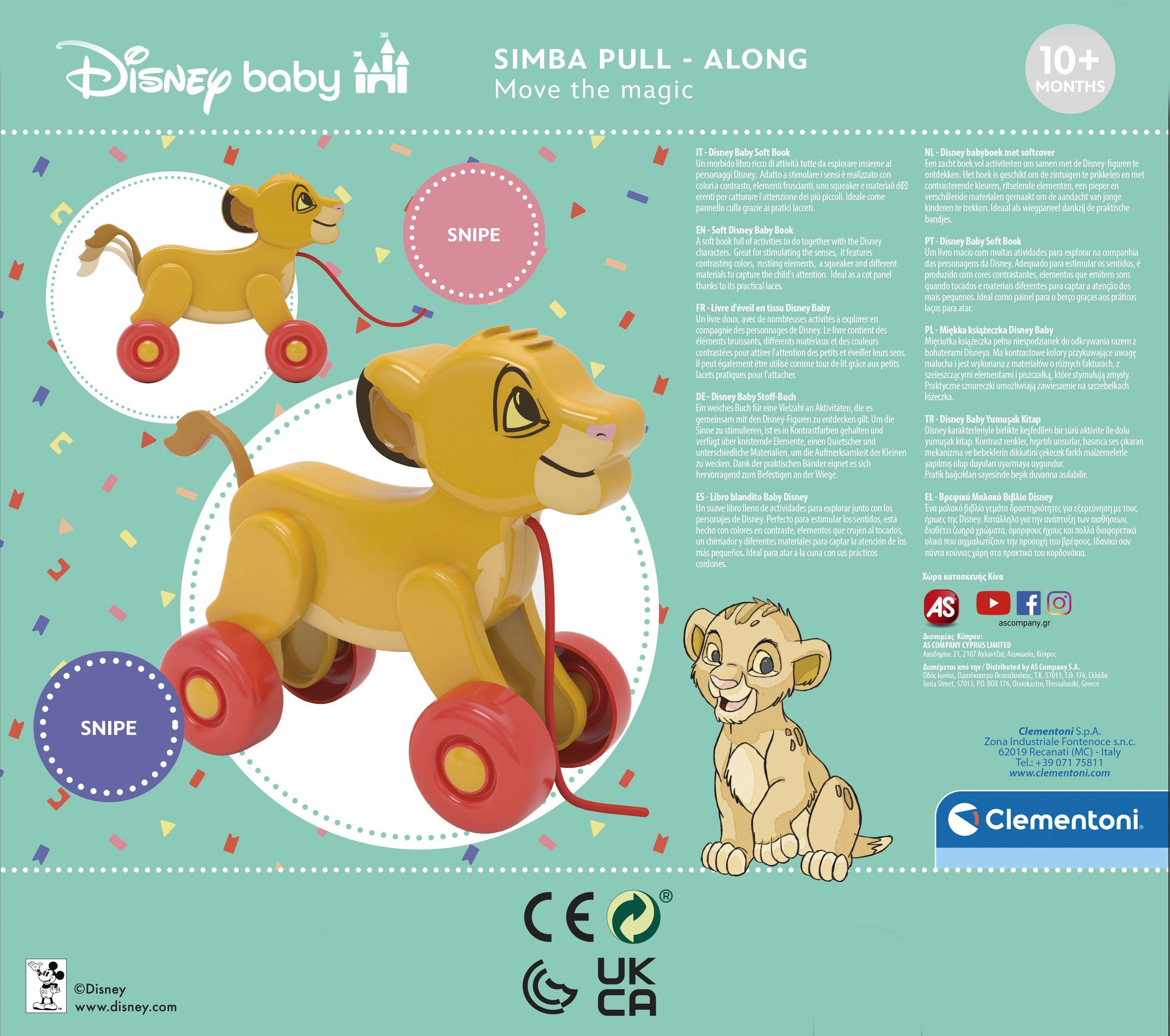 in Clementoni® - Nachziehspielzeug Nachzieh-Simba, schützt Made Disney weltweit - Wald Europe; FSC® Baby,
