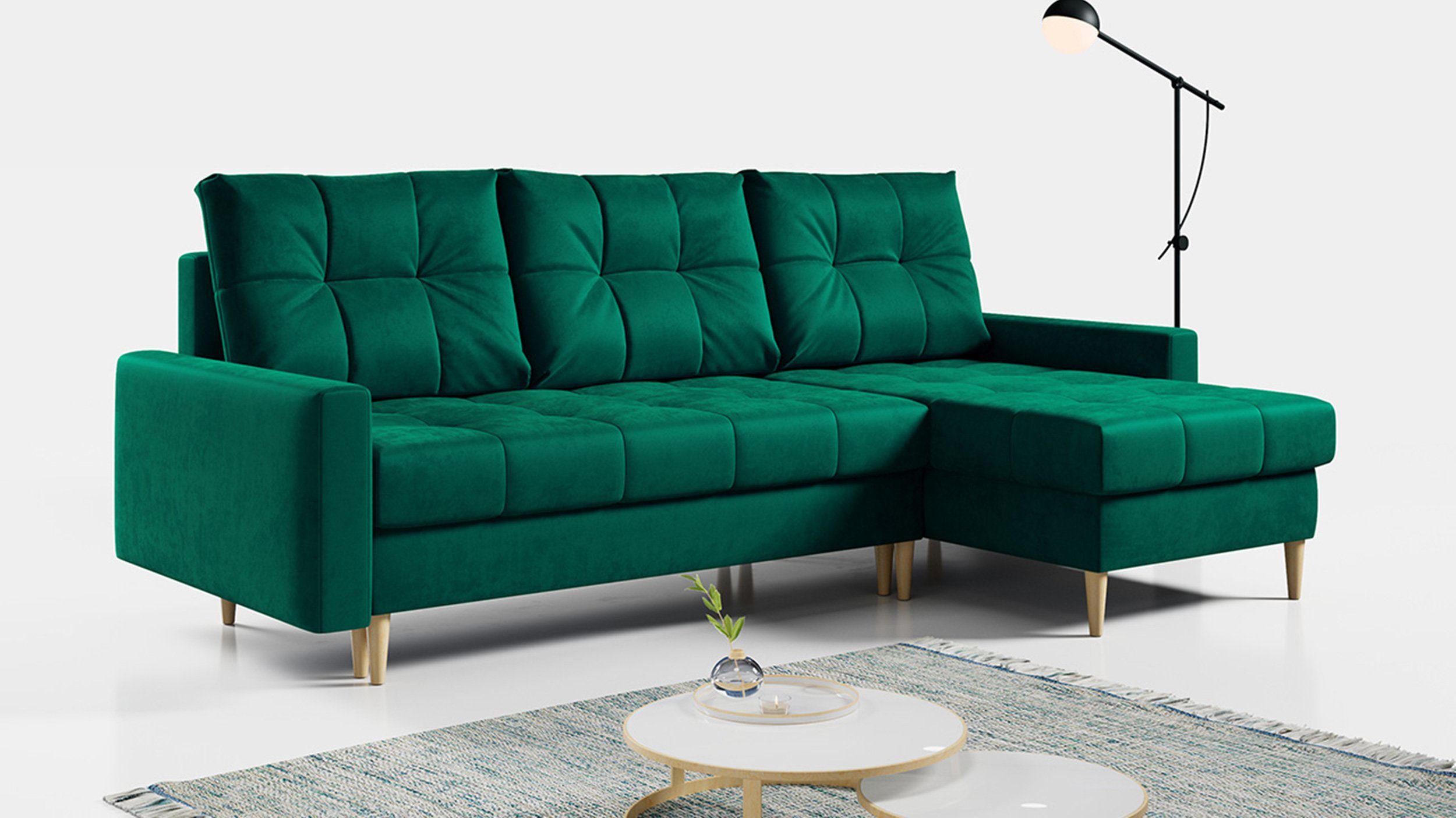 MKS MÖBEL Ecksofa ASTRA, Set, Gesteppte günstig online kaufen