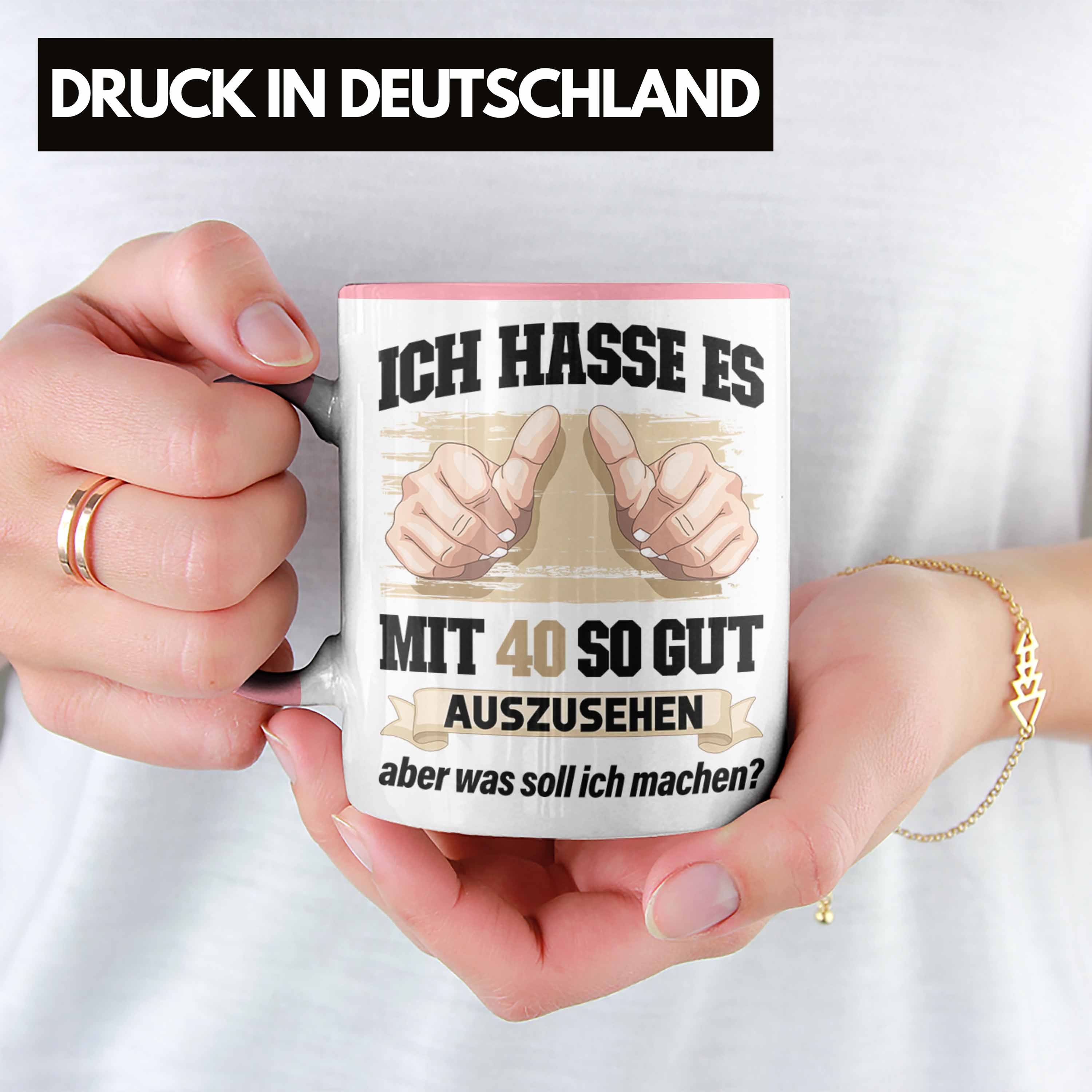 Mann Geschenk 40 Vater - 40. Lustig Frauen Frau Rosa Männer Geschenke Mutter 40er Trendation Geburtstag Tasse Deko Geschenkidee Tasse Trendation