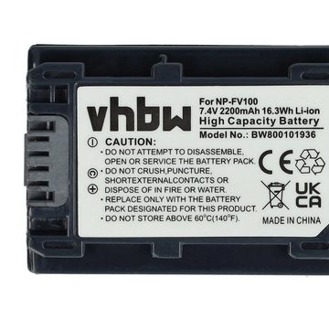 vhbw kompatibel mit Sony HDR-XR520VE, HXR-NX100, HDR-XR550E, HDR-XR550VE, Kamera-Akku Li-Ion 2200 mAh (7,2 V)