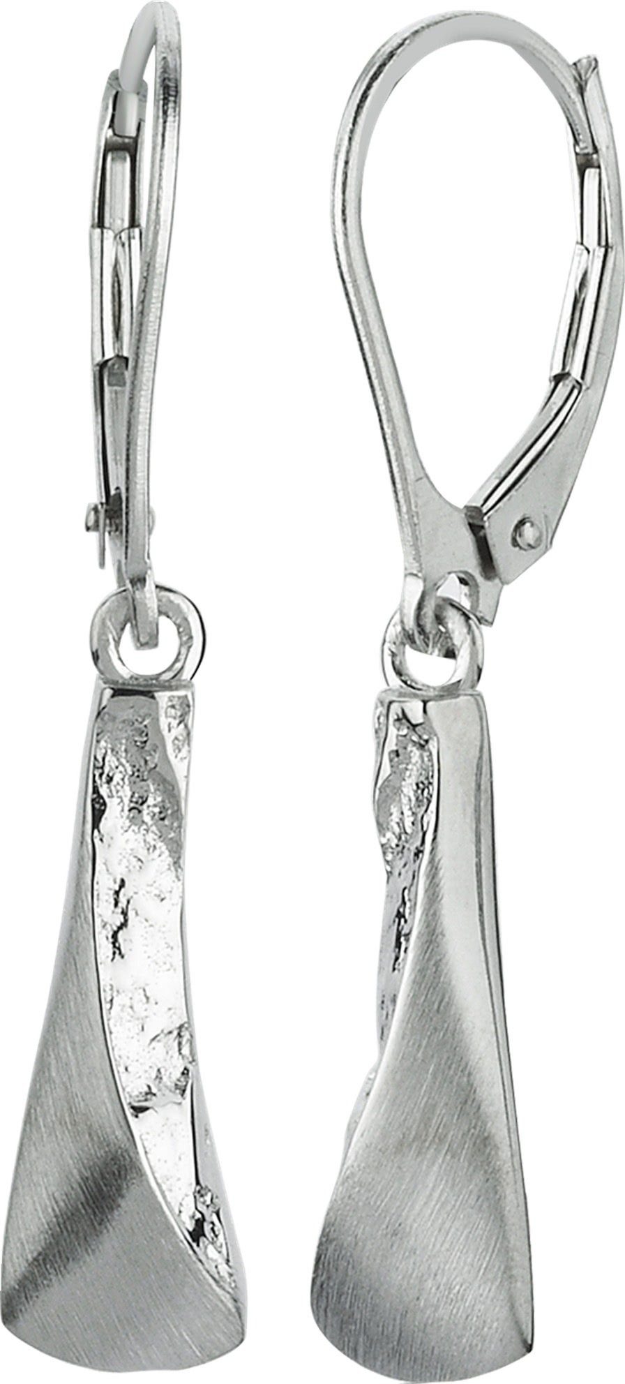 Balia Paar Ohrhänger Balia Damen Ohrringe matt Ohrringe (Ohrhänger), Damen Ohrhänger 3D Rechteck aus 925 Sterling Silber, Länge ca. 3,5cm