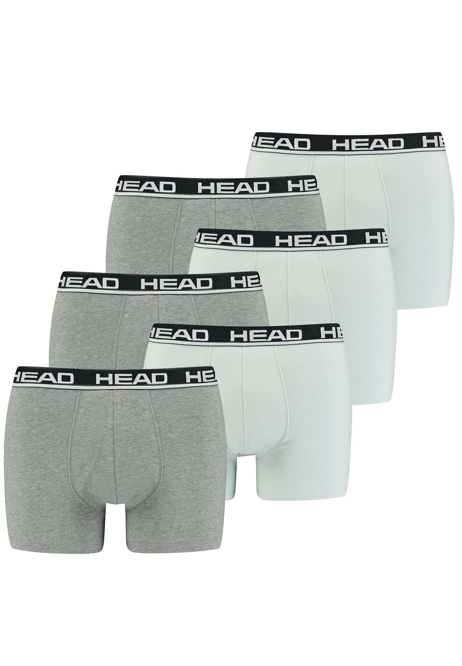 Head Head 6P Grey combo 6er-Pack) - Basic 6-St., Boxershorts 012 (Spar-Set, Boxer