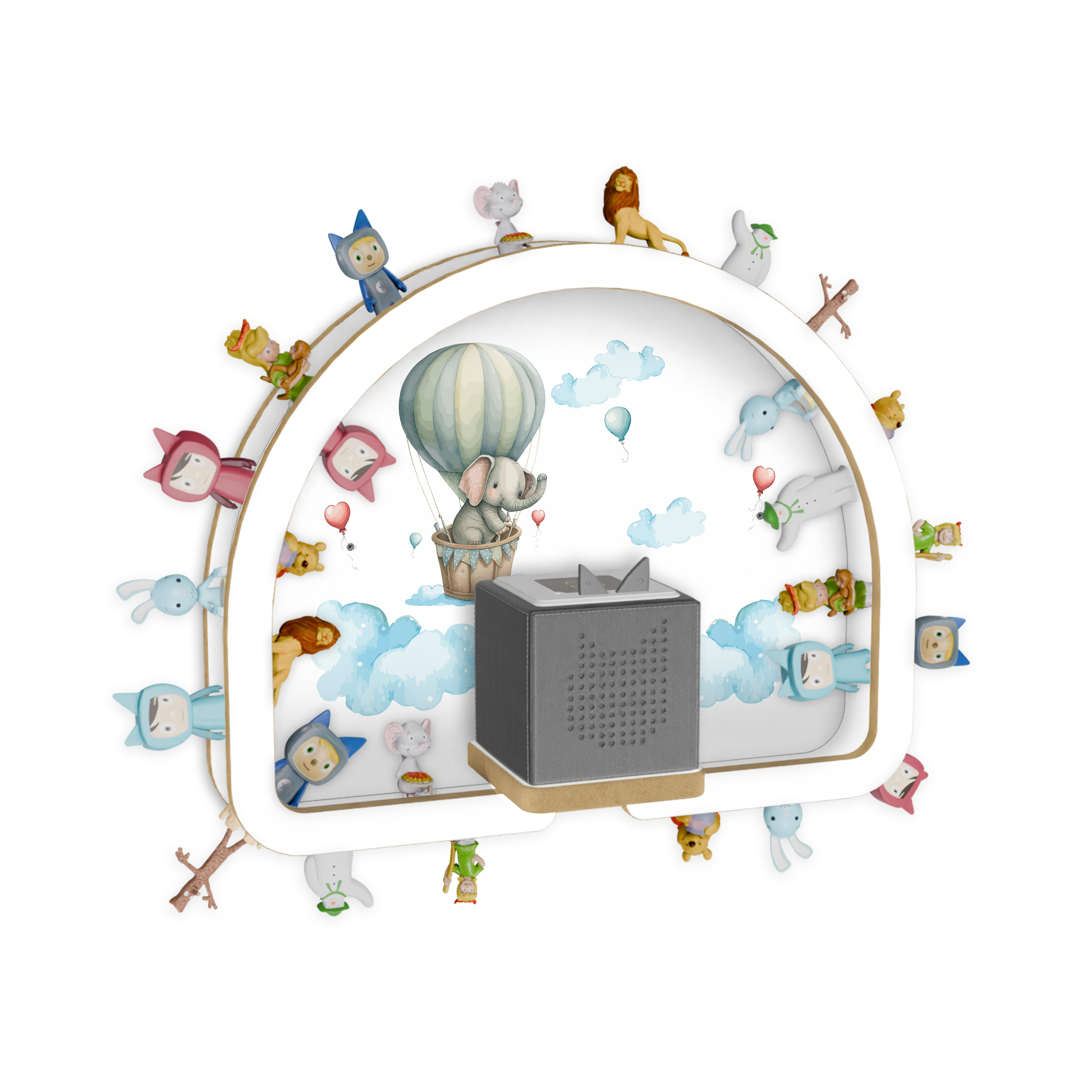 Holzura Kinderregal Tonie Regal Regenbogen mit magnetischem Rahmen für Toni günstig online kaufen