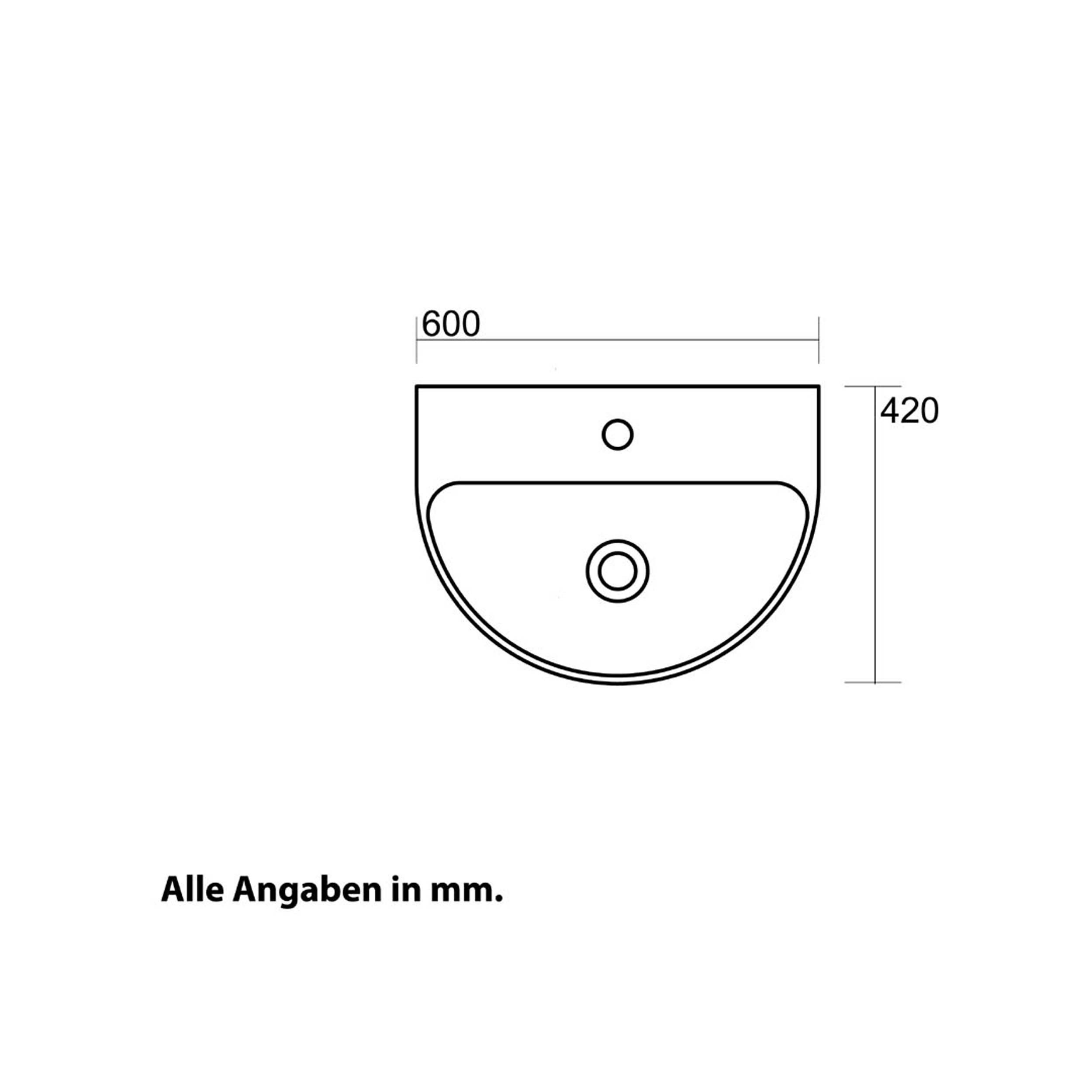CHRIS BERGEN Waschbecken Jade, aus Keramik
