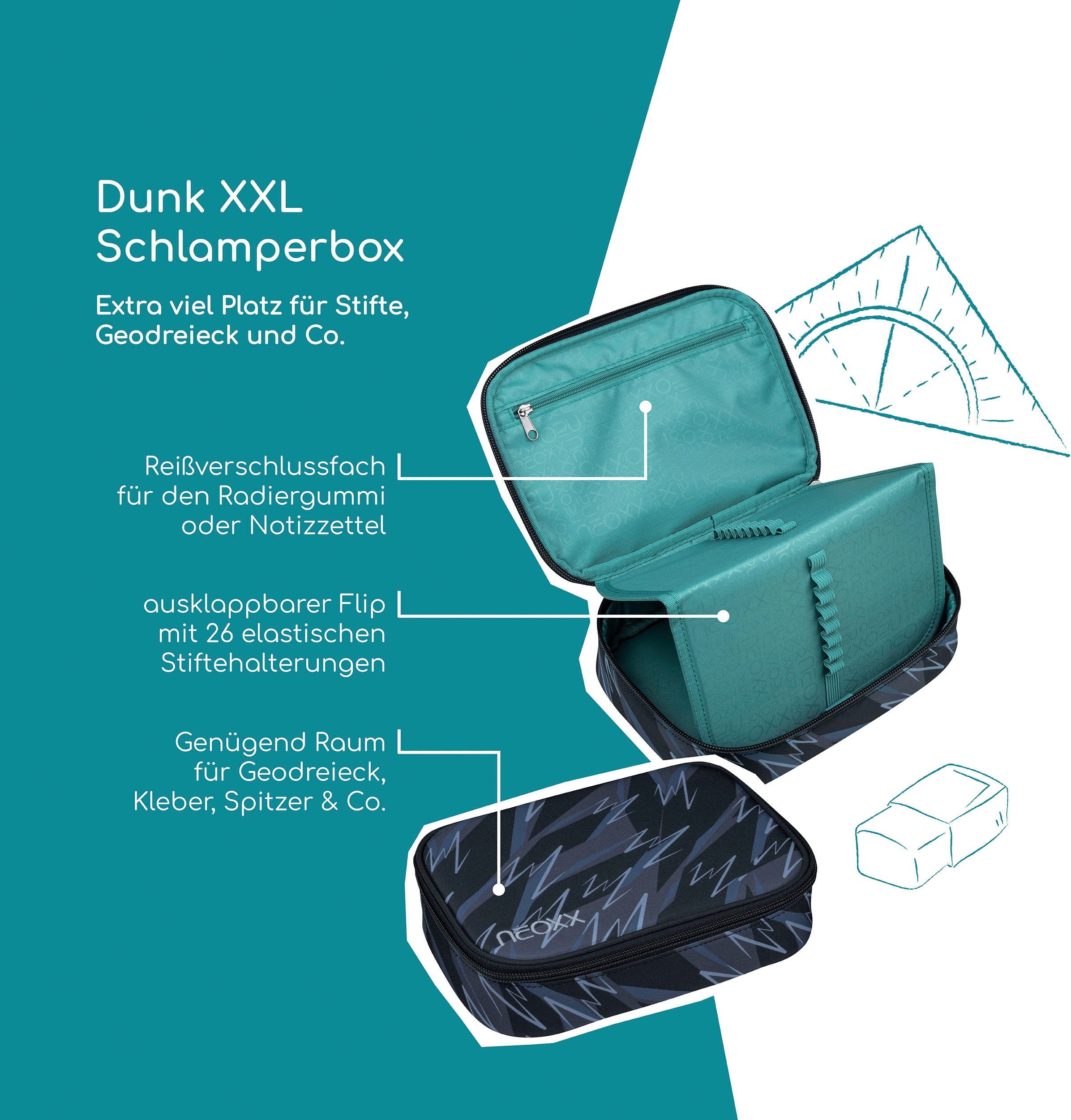 neoxx Schreibgeräteetui Schlamperbox, Dunk, teilweise aus recyceltem Materi günstig online kaufen