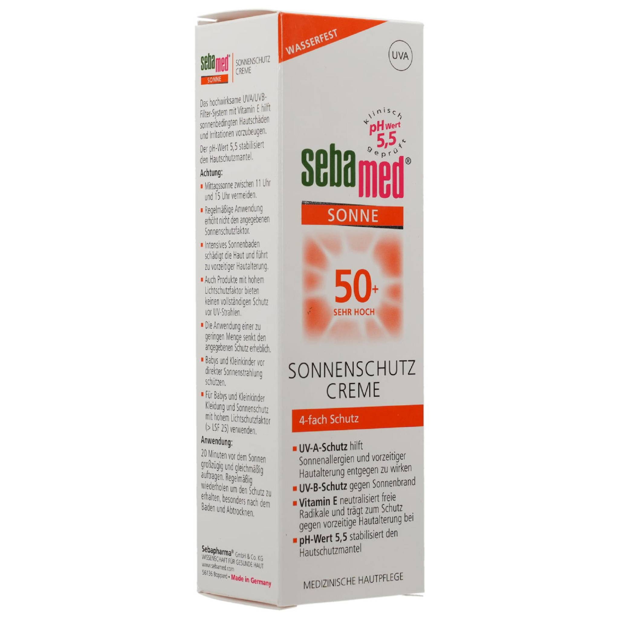sebamed Sonnenschutzcreme SEBAMED Sonnenschutz Creme LSF 50,+ 75ml PZN 14347517
