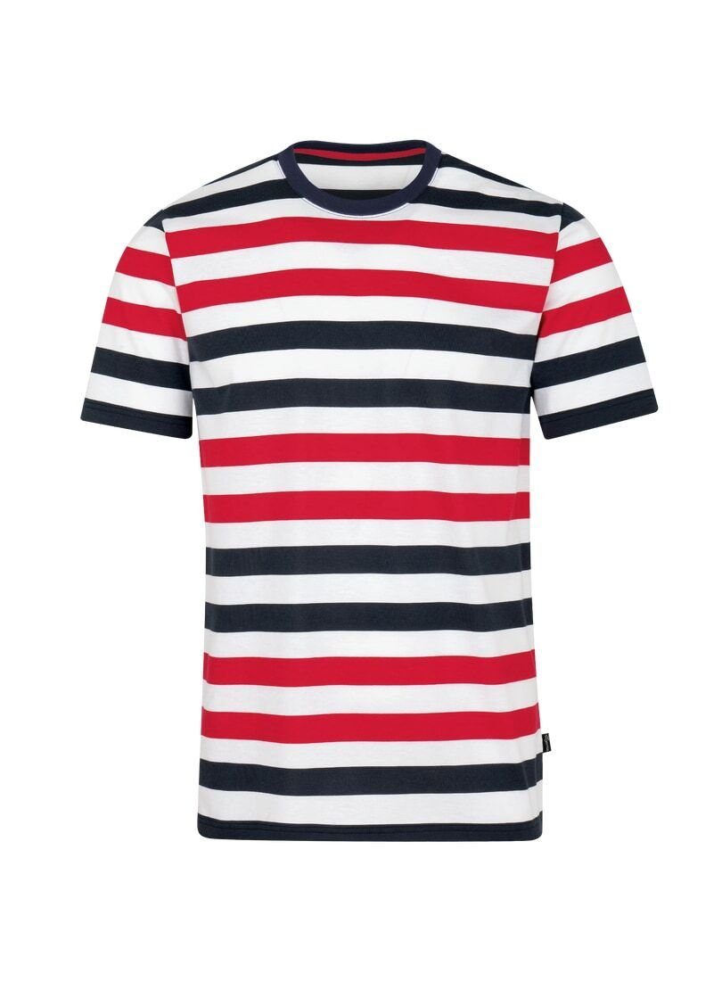 Trigema T-Shirt TRIGEMA T-Shirt mit Streifenmuster, Klassischer Schnitt  Unisex | Sport-T-Shirts