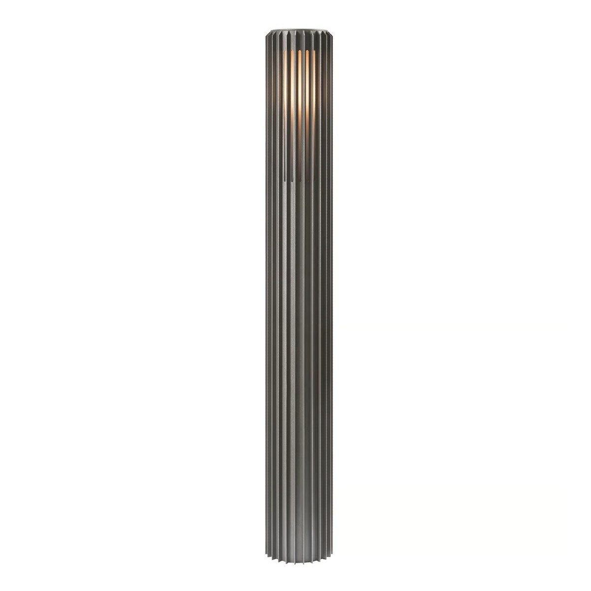 Nordlux Pollerleuchte Aludra 95, ohne Leuchtmittel, Aluminium, wetterfest (IP54), Parallelschaltung möglich, E27