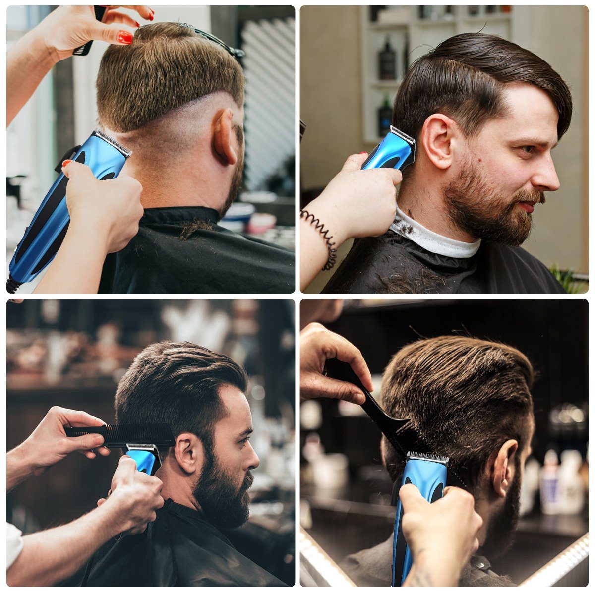 Haushalt Haarentfernung Hizek Haarschneider, Profi Elektrisch Haarschneidemaschine Haarschneider Bartschneider, 9-in-1 Rasierer 