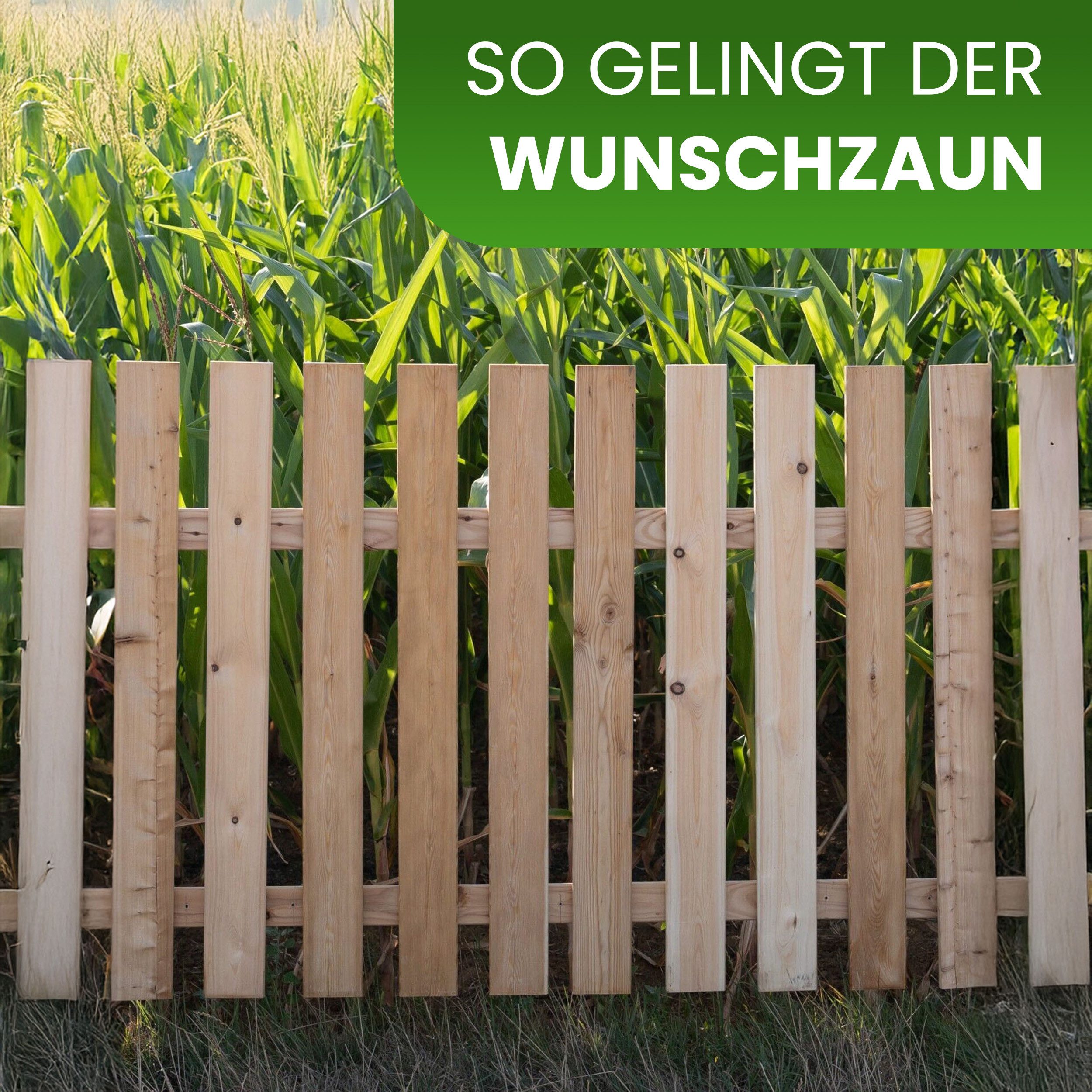 Gartenpirat Gartenzaun aus Zaunlatten Lärche