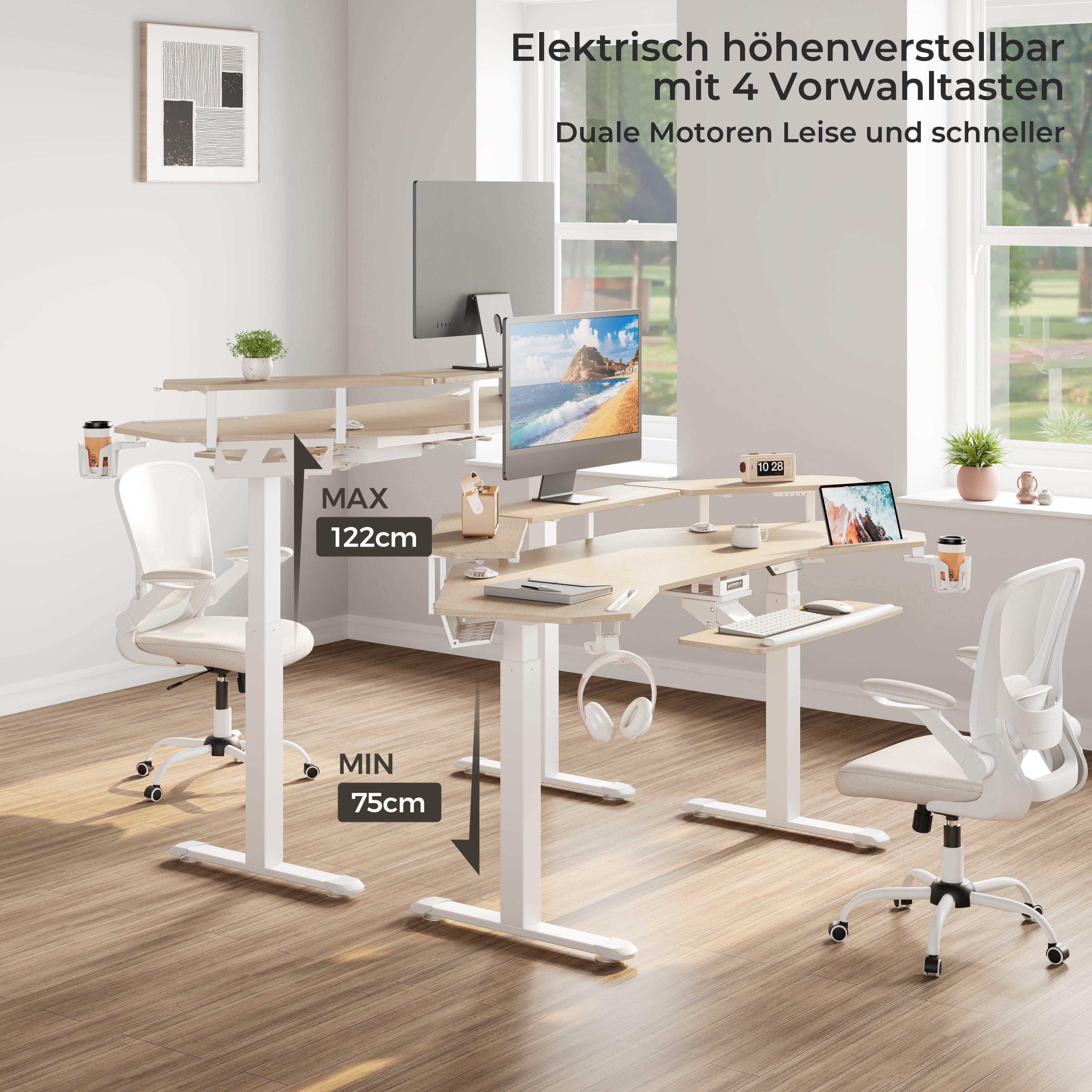 EE EUREKA ERGONOMIC Schreibtisch Elektrischer Großer günstig online kaufen