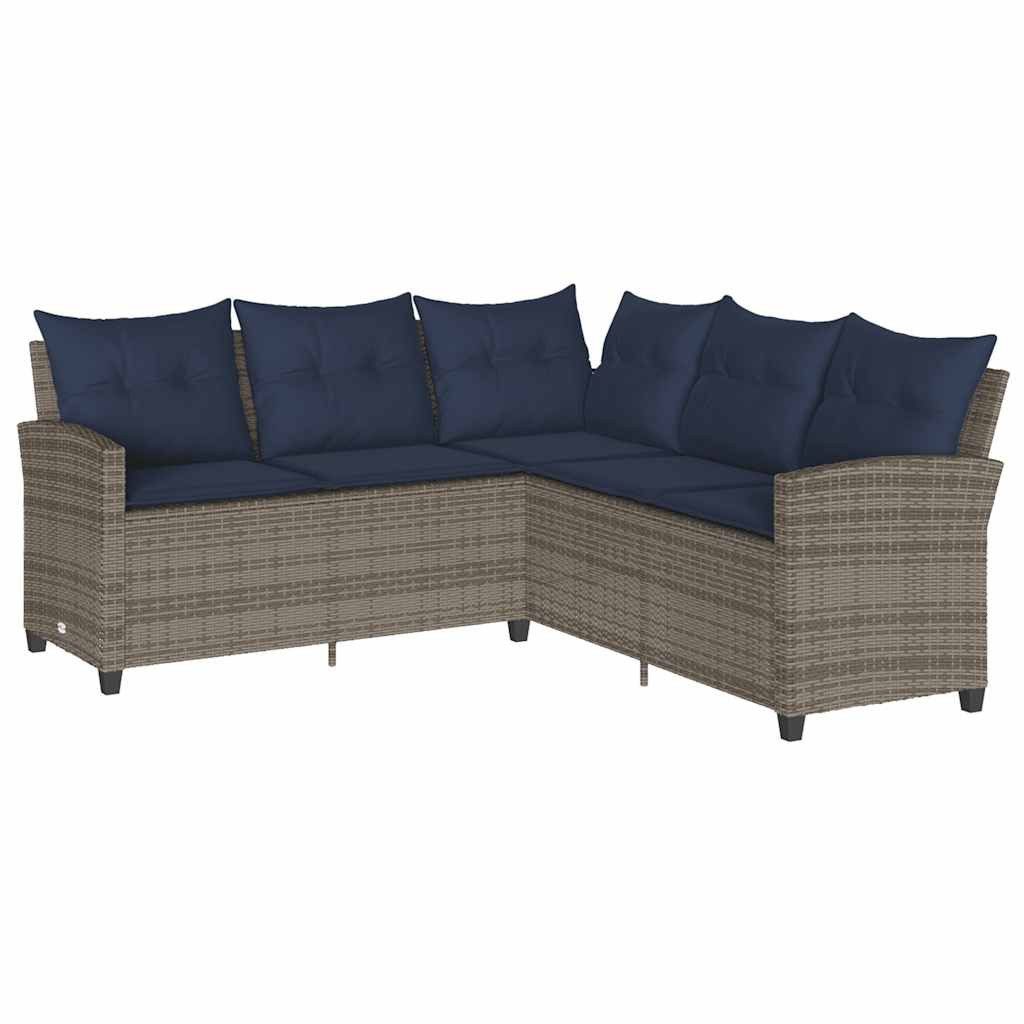 vidaXL Gartenlounge-Set L-förmiges Couchsofa mit Kissen günstig online kaufen
