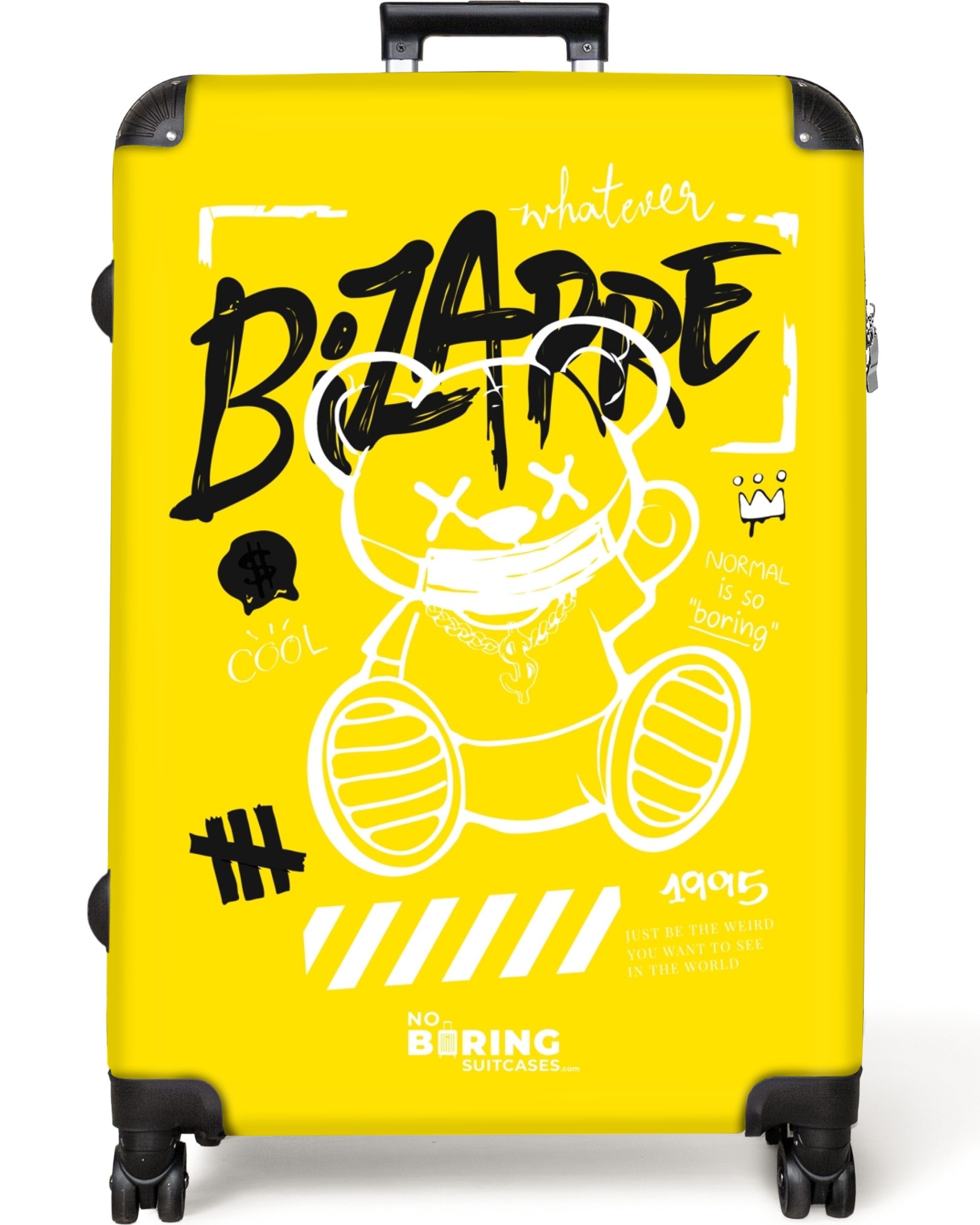 NoBoringSuitcases.com© Hartschalen-Trolley Graffiti-Kunst eines Teddys auf günstig online kaufen