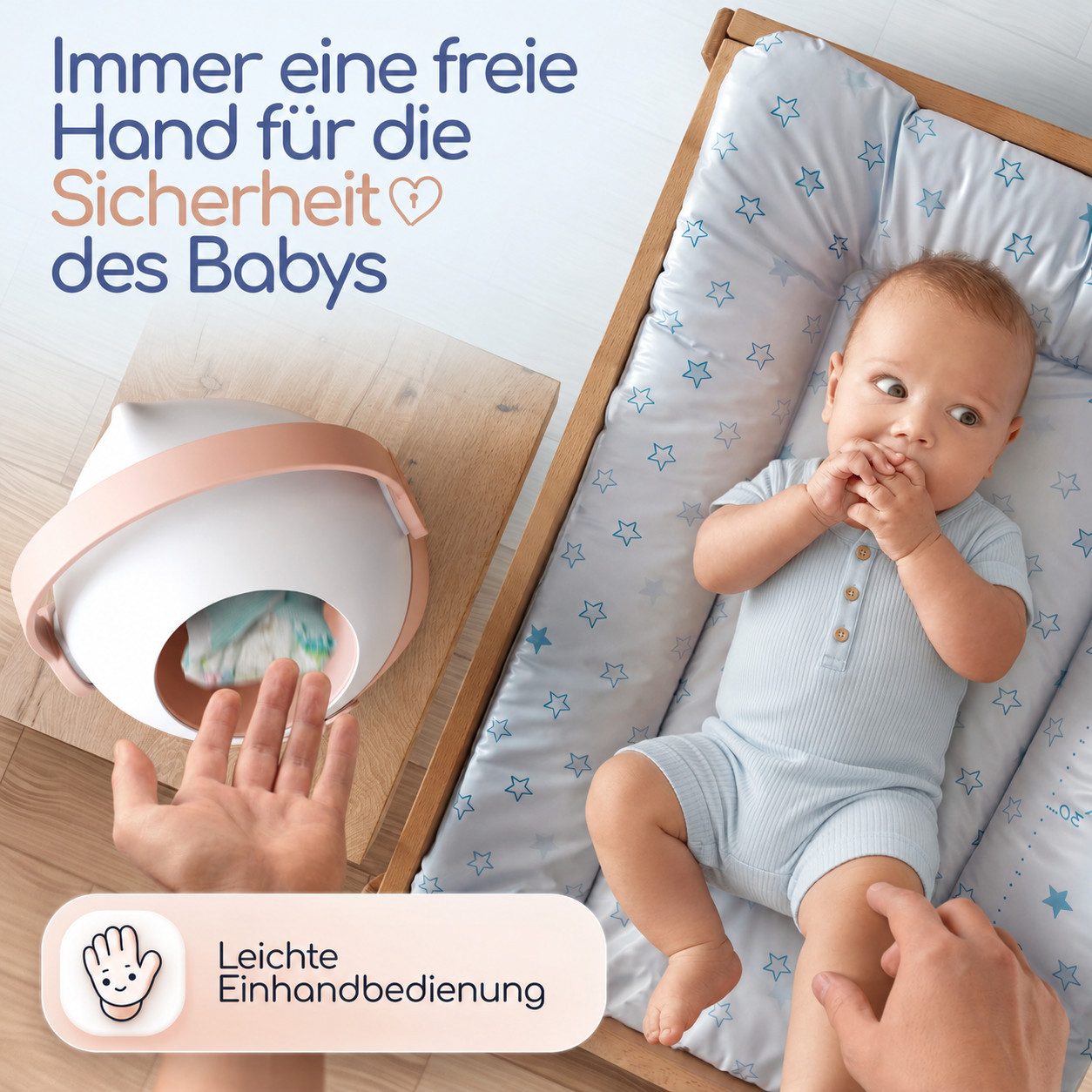Levias Windeleimer Baby Mülleimer Windelmülleimer Geruchsdichter Wickeleimer, Geruchsdicht, ohne teure Nachfüllkassetten