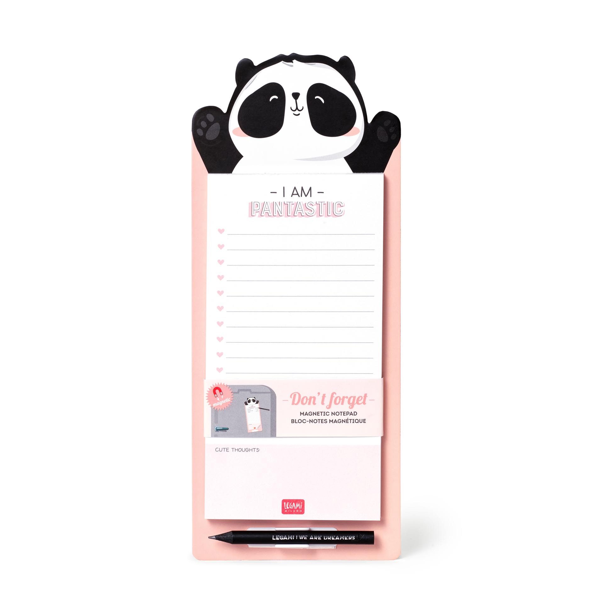 Legami Haftnotizblock Legami Magnet-Notizblock mit 60 Blättern - Don‘t Forget Panda