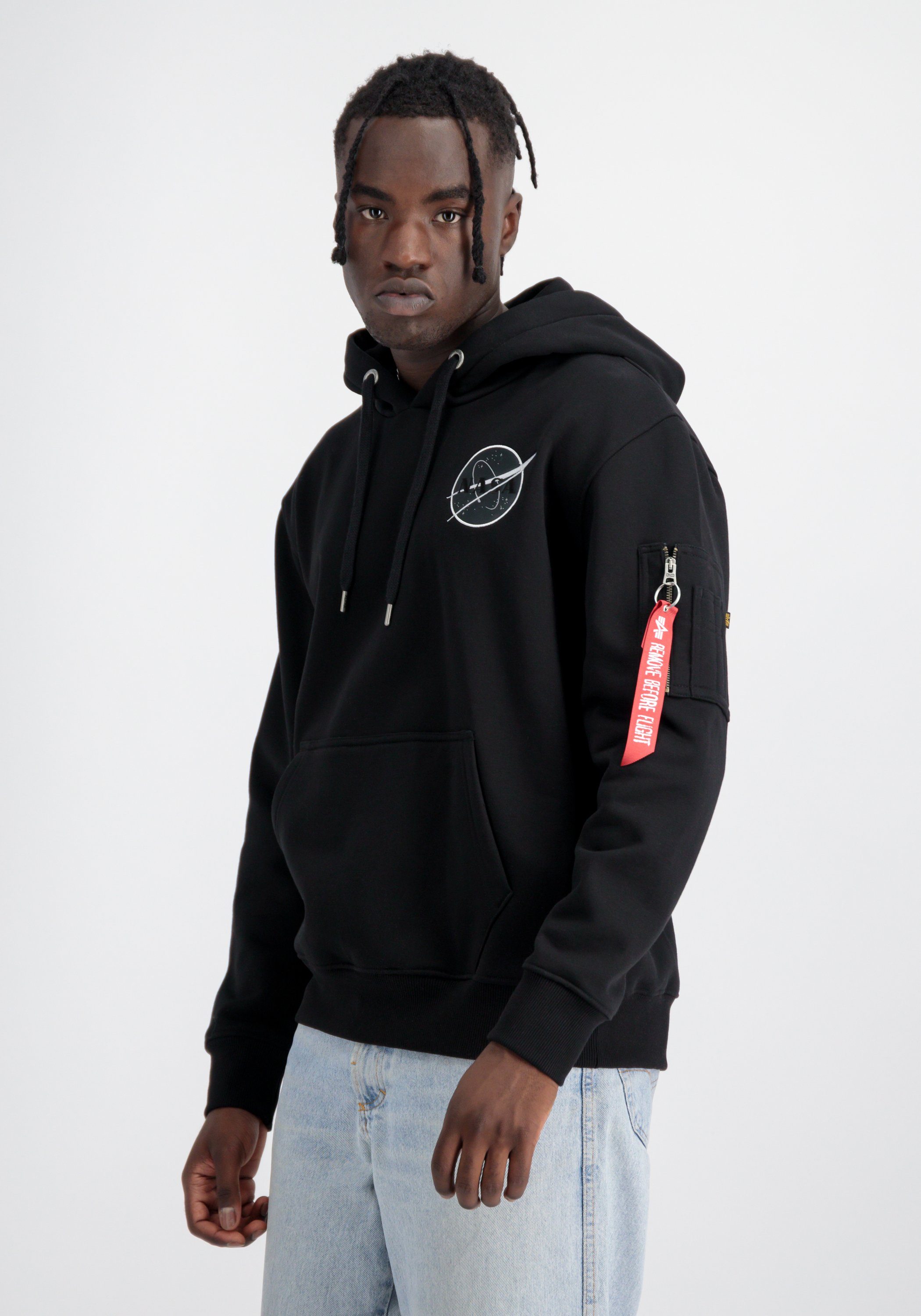 Industries Hoodies Hoodie Alpha Side Industries black/reflective Alpha Hoody - Dark Men