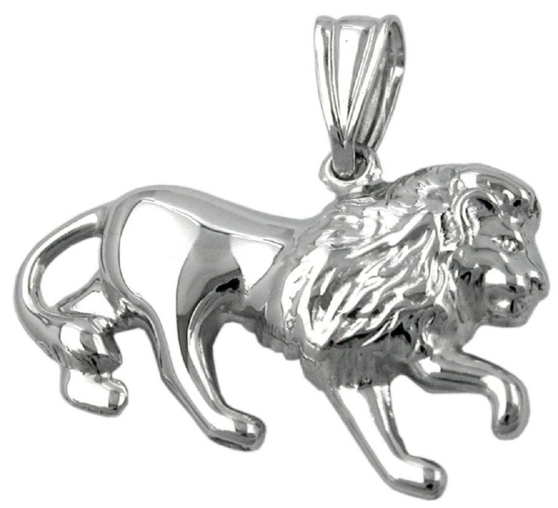 unbespielt Sternzeichenanhänger Löwen Anhänger 925 Silber Damen Herren – 15 x 23 mm, detailreich, Silberschmuck für Damen und Herren