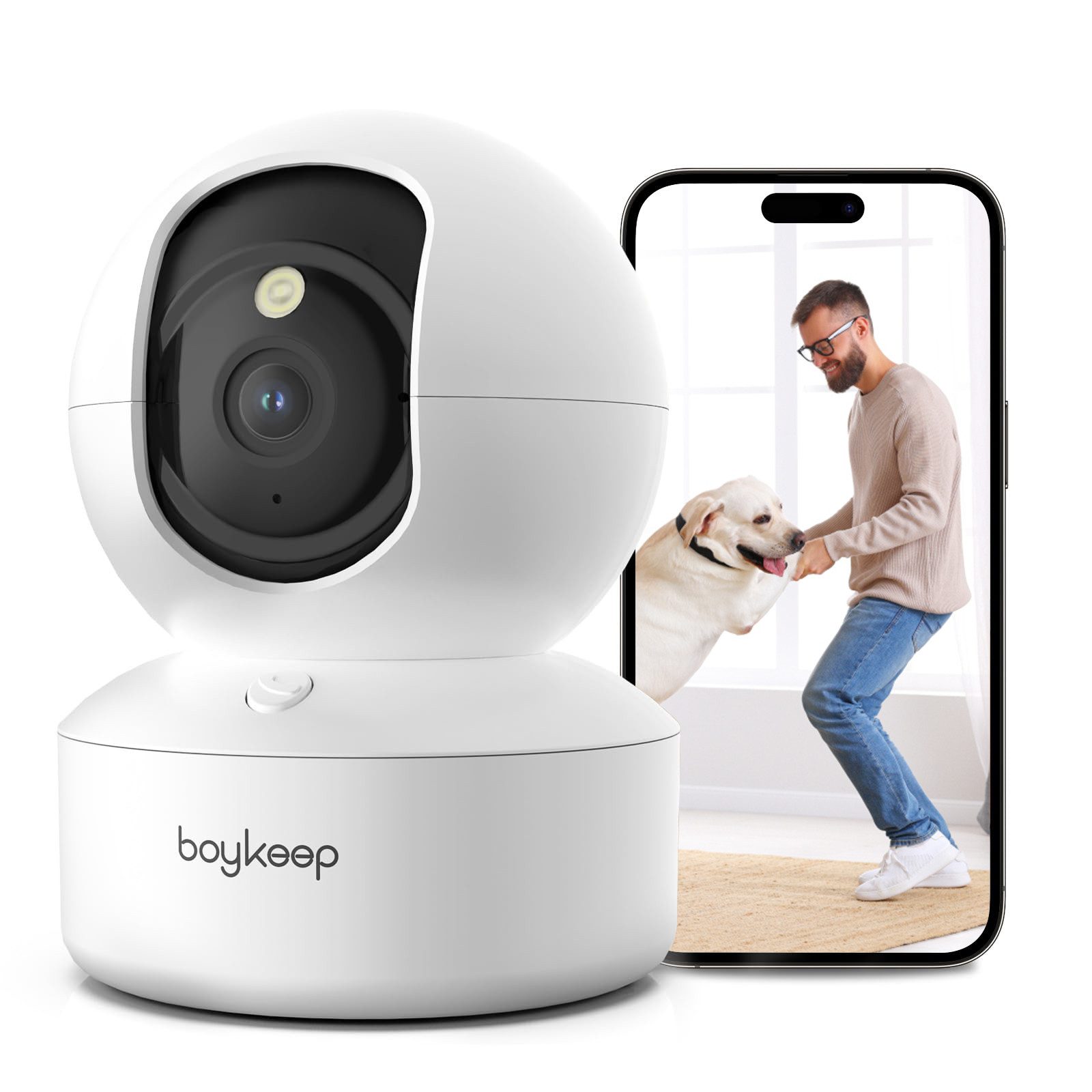 Überwachungskamera K30 2.4G/5GHz 2K 360° WLAN Hundekamera Babyphone