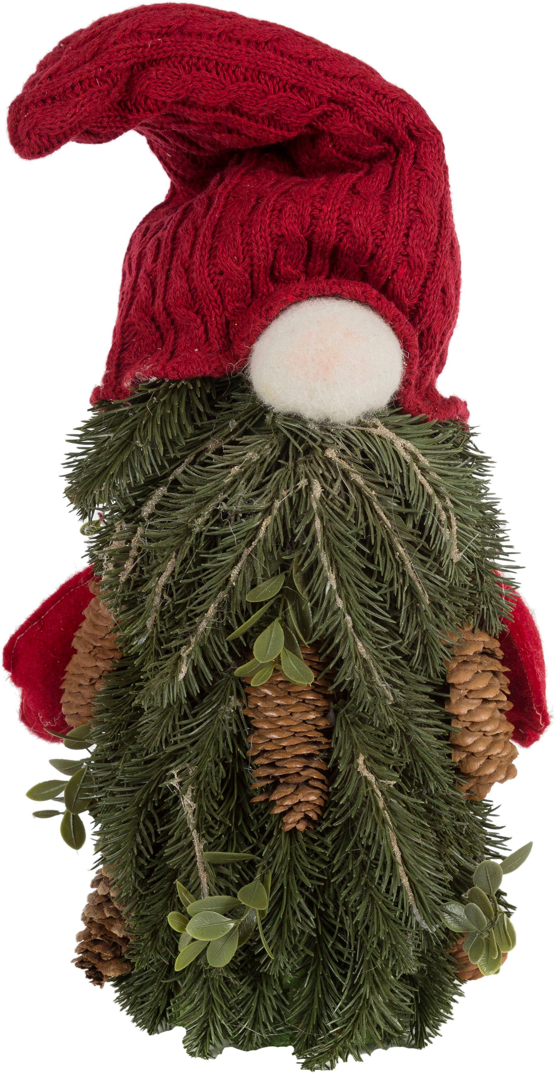 Myflair Möbel & Accessoires Wichtel mit Tannenzapfen und rotem Mantel (1 St günstig online kaufen