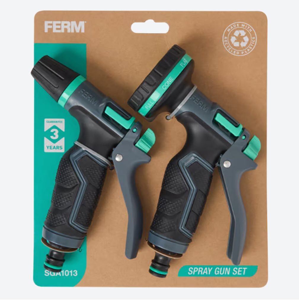 Ferm Bewässerungsbrause Ferm Gartenbrause-Set Sprühpistolenset Spray Gun Set, (2-St)