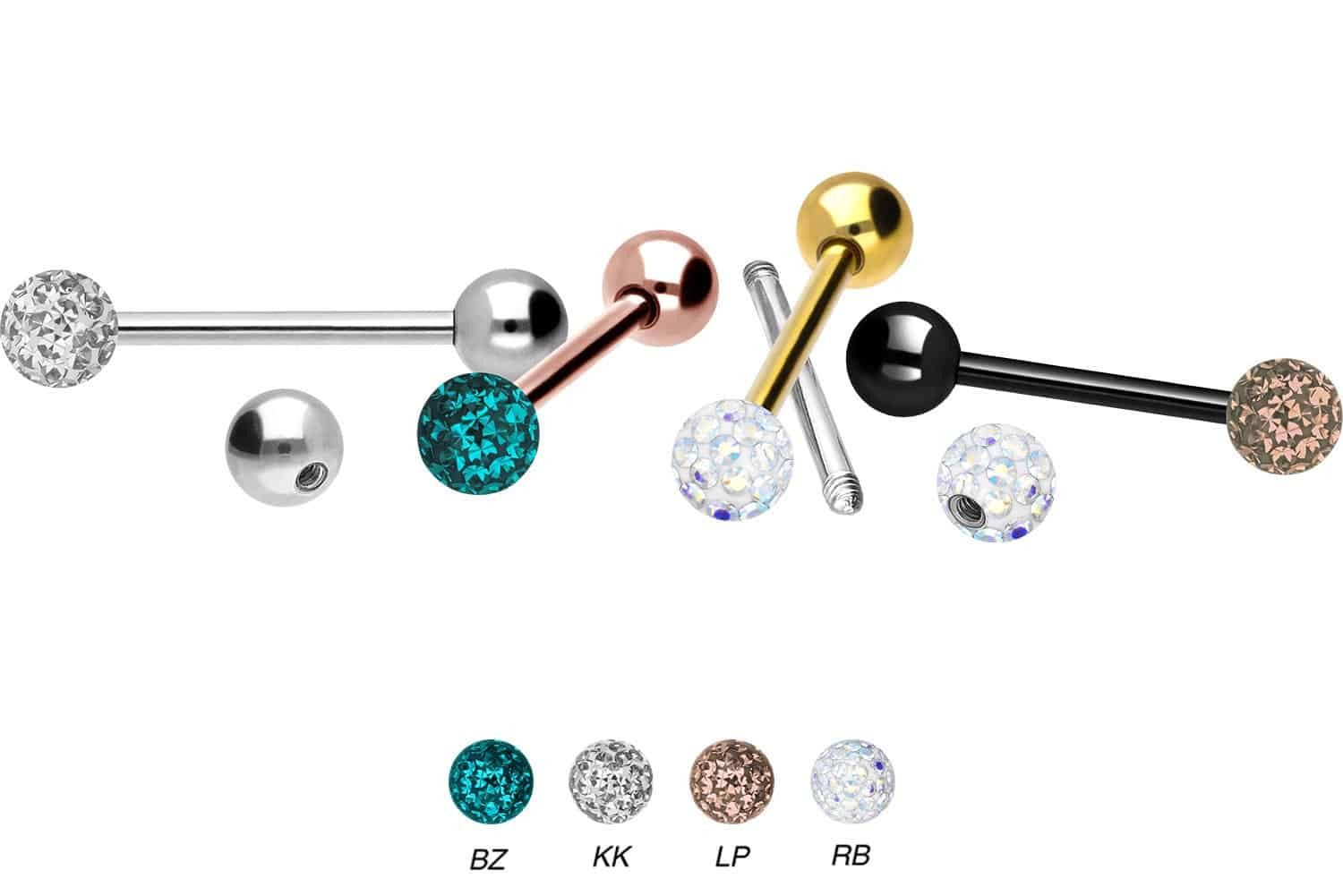 PIERCINGLINE Brustwarzenpiercing Titan Barbell EPOXY- + günstig online kaufen