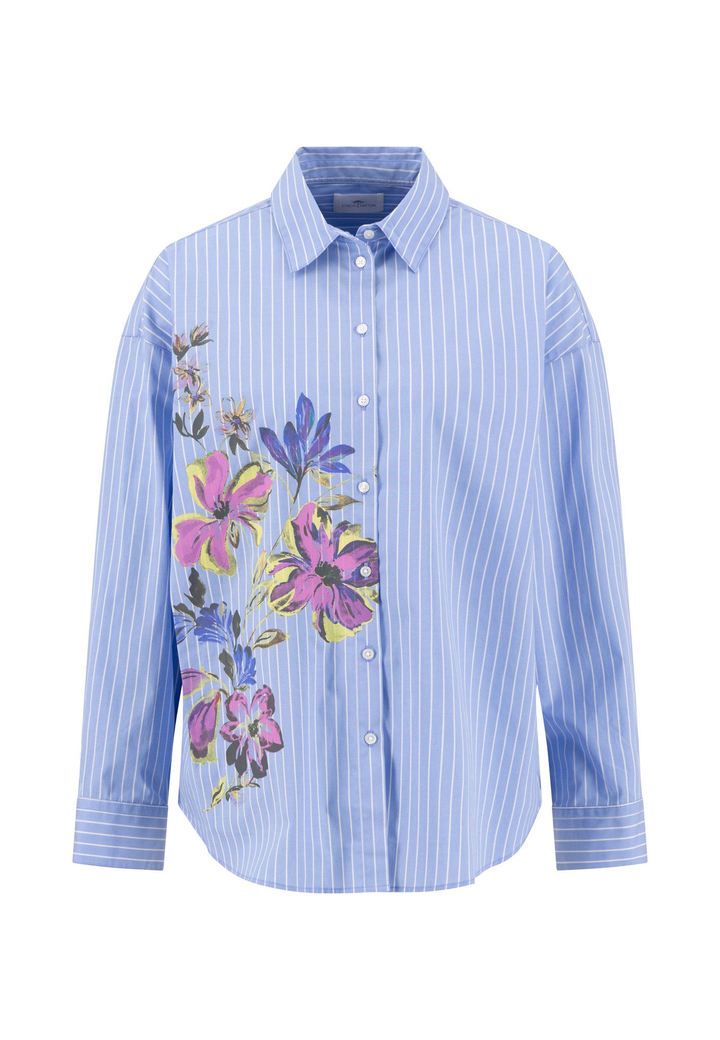 FYNCH-HATTON Blusentop Bluse mit floraler Applikation - Gerade