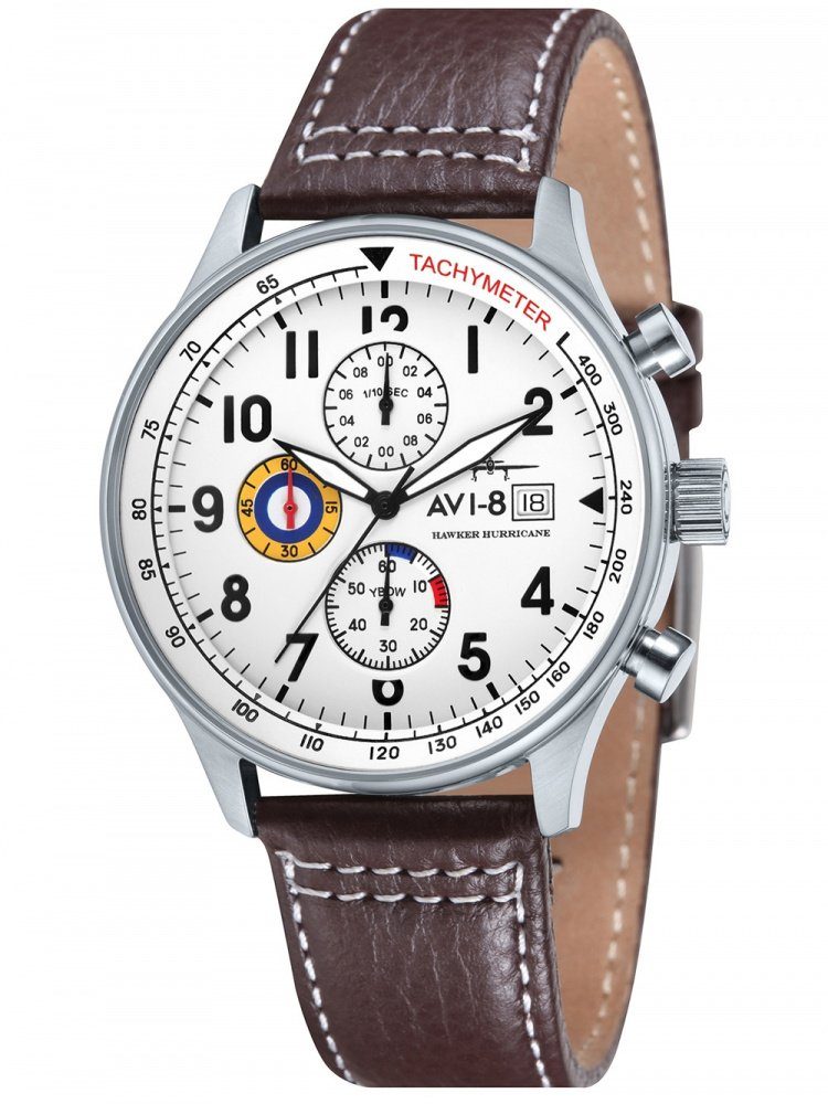 Quarzuhr AVI-8 AV-4011-01 Hawker Hurricane Chronograph 43mm 5ATM