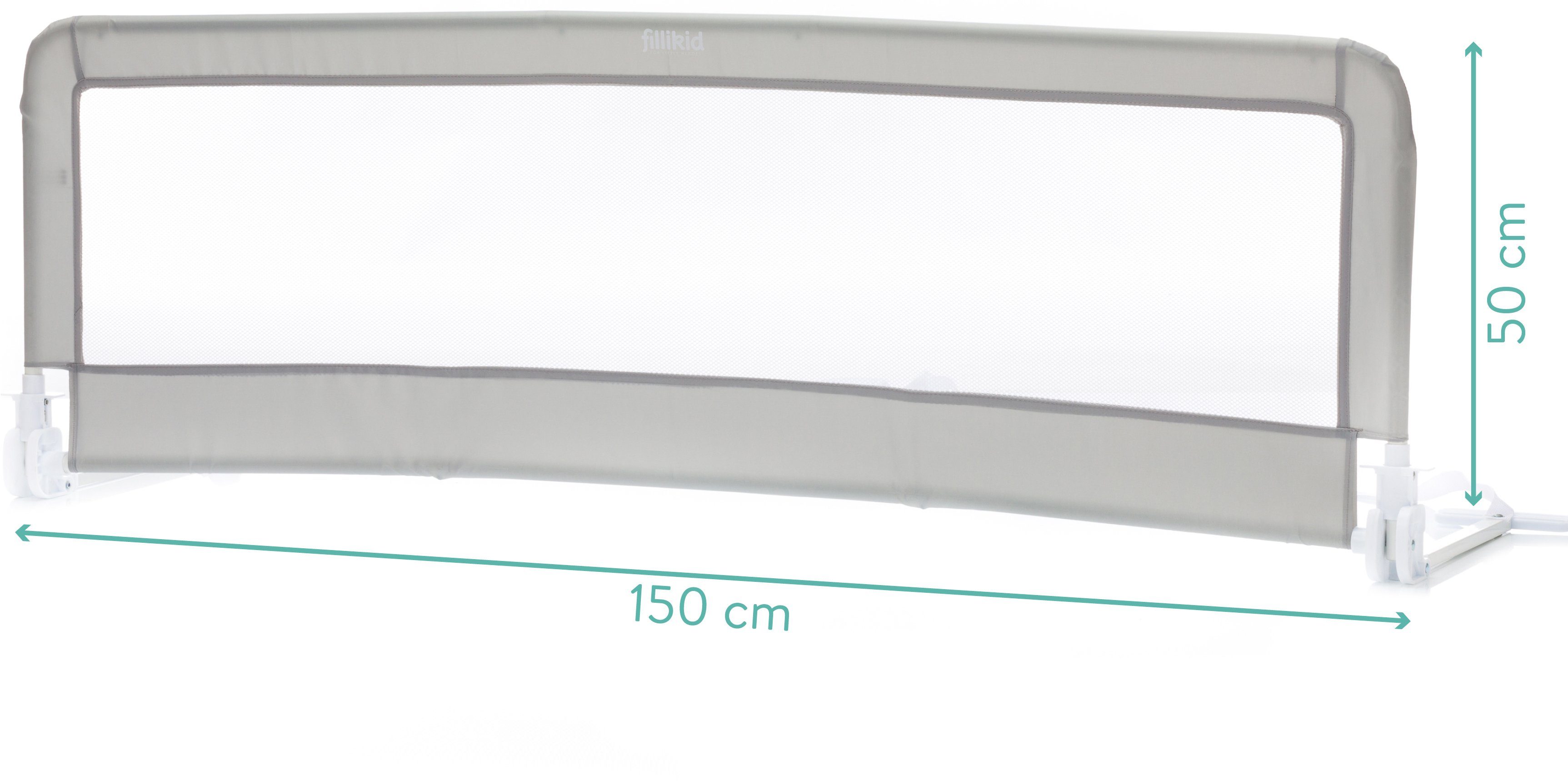 Fillikid Bettschutzgitter grau, 150/50 cm günstig online kaufen