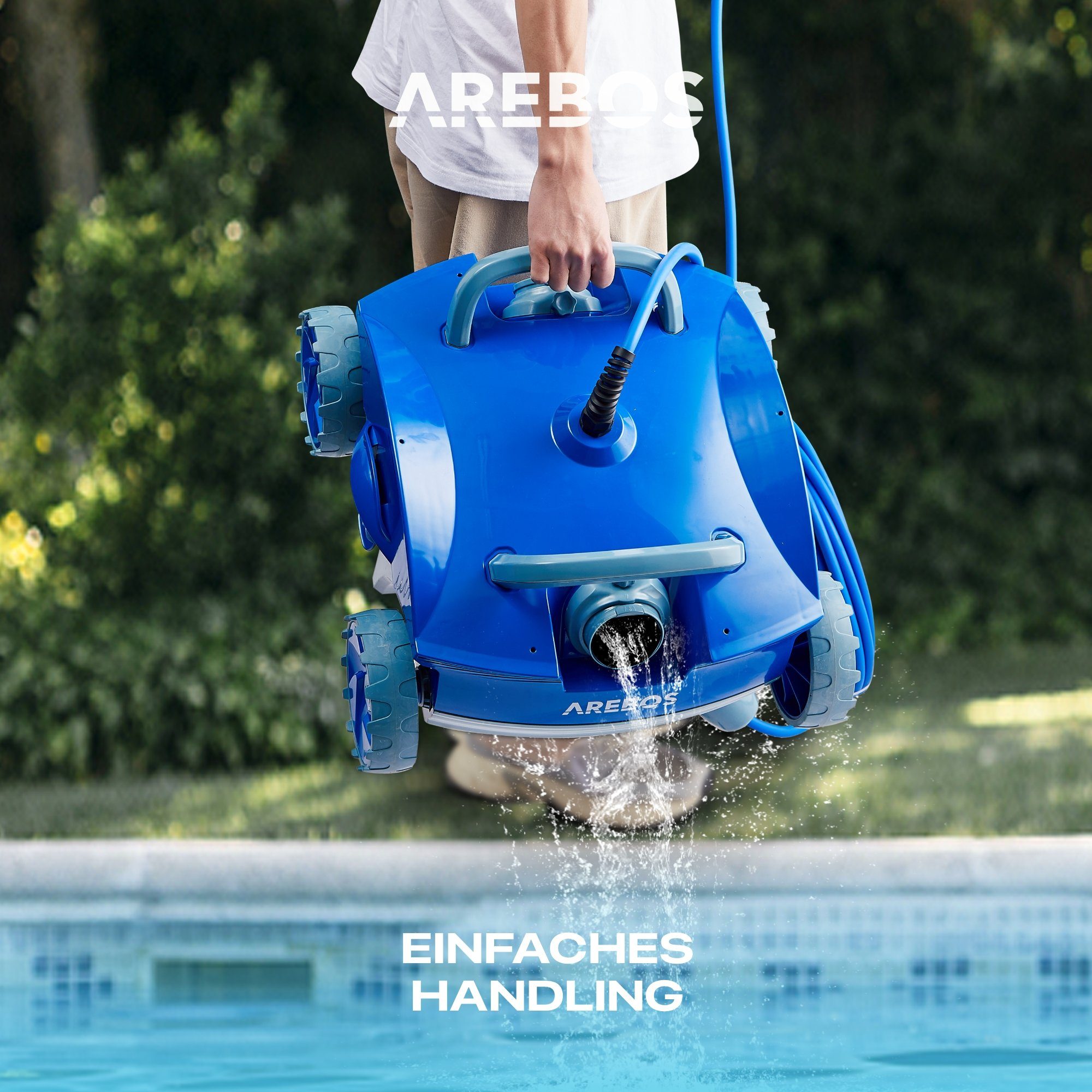 Arebos Poolroboter Schwimmbad-Reiniger Bodensauger Poolsauger Poolreiniger, günstig online kaufen