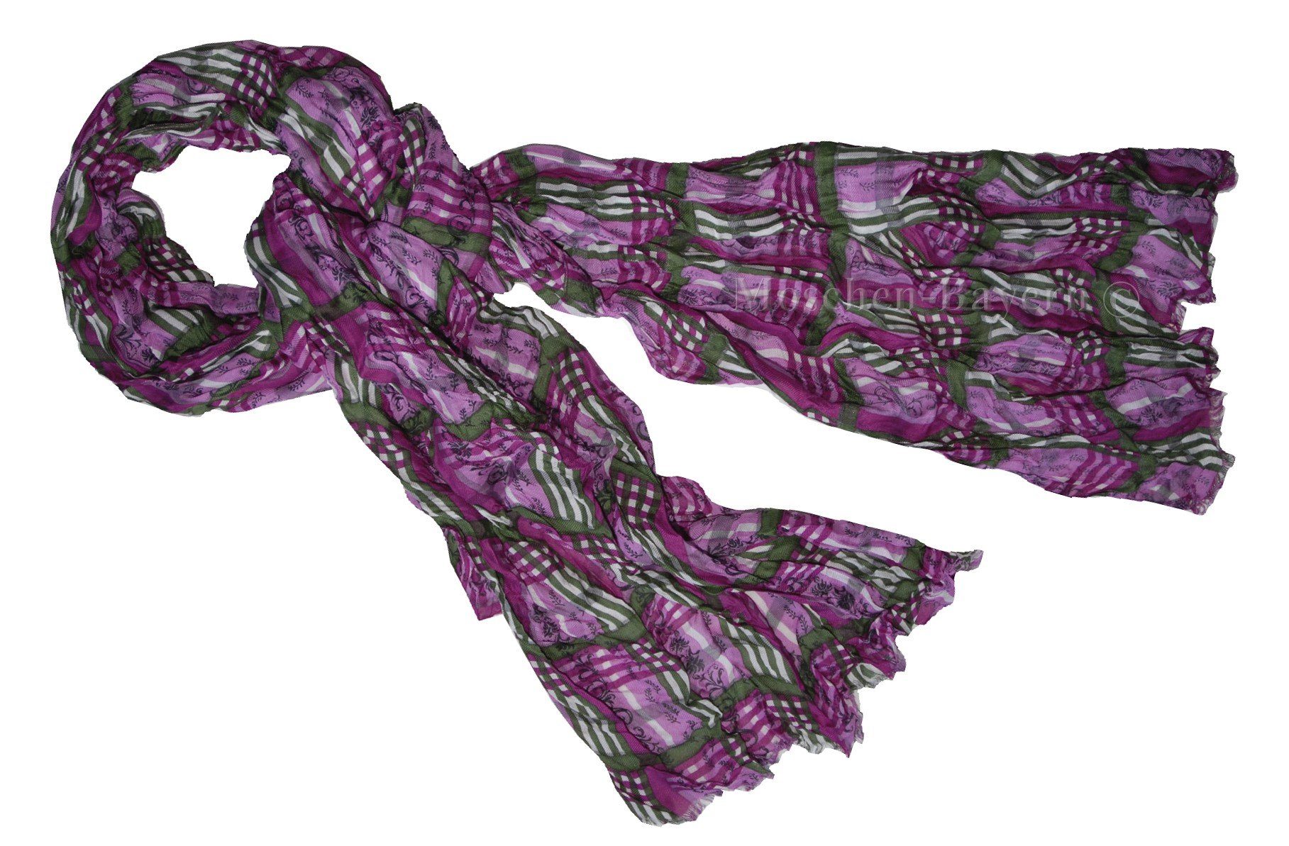 Moschen-Bayern Seidenschal Trachtentuch Damentuch Schultertuch Damen Trachtenschal Schal Pink, aus edlem Italienischem Modal
