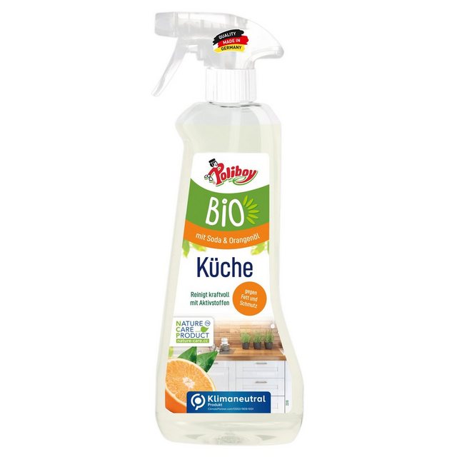 poliboy – 500 ml – Bio Küchenreiniger (kraftvolle Reinigung mit Seifenschaum für die Küche – Made in Germany)