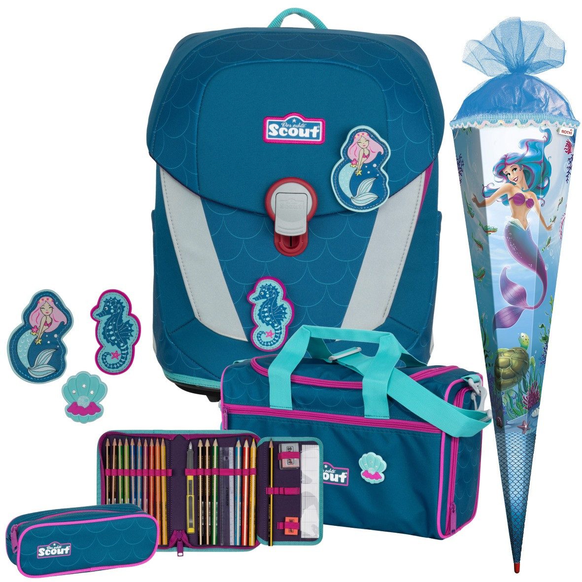 Scout Ранцы Mädchen 1.Klasse in unterschiedlichen Modell-Sets (5-tlg)