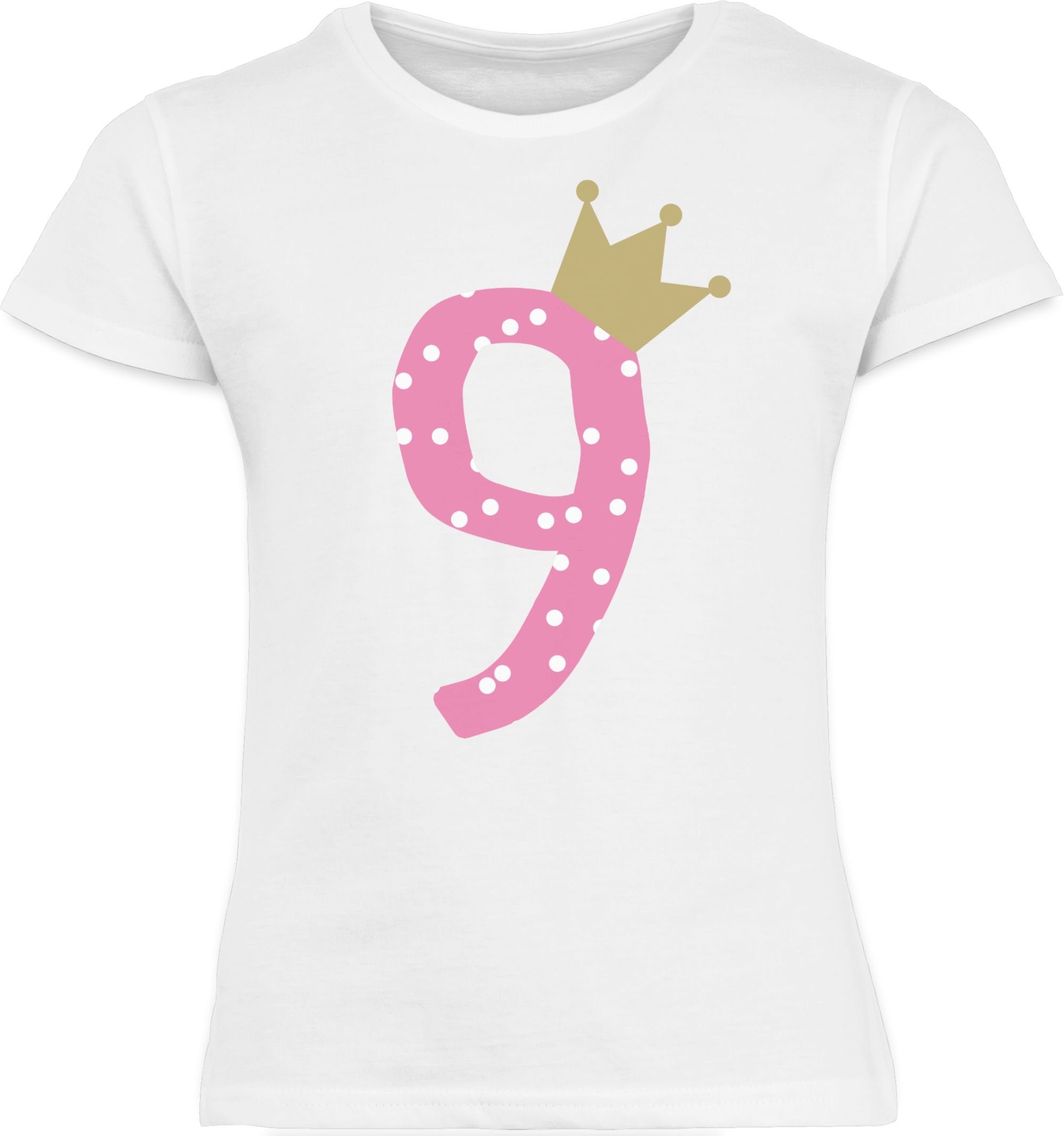 T-Shirt Neun Krone Mädchen Neunter