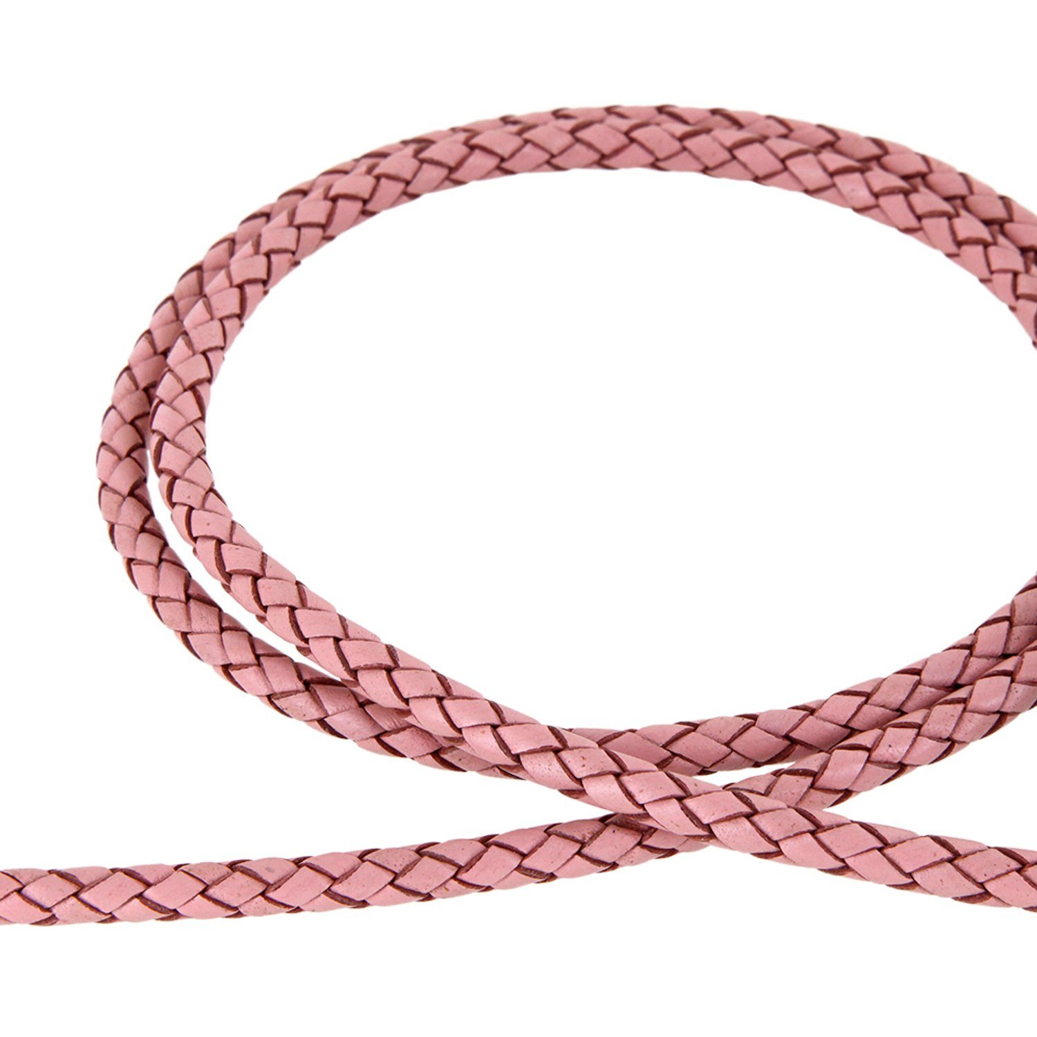 Bastelnaturmaterial 1m Lederband Lederschnur Lederriemen geflochten Durchmesser 5mm