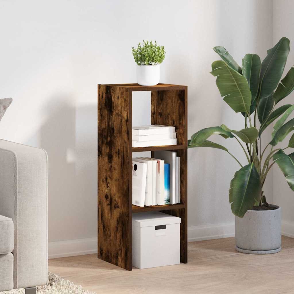 vidaXL Fächerschrank Bücherregal Stapelbar Räuchereiche 30x30x80 günstig online kaufen