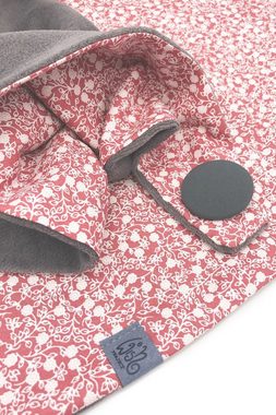 Wishproject® Dreieckstuch Damen Tuch, Halstuch in Grau & Rosa, Kapuzenschal, Schlauchschal mit Blüten Design