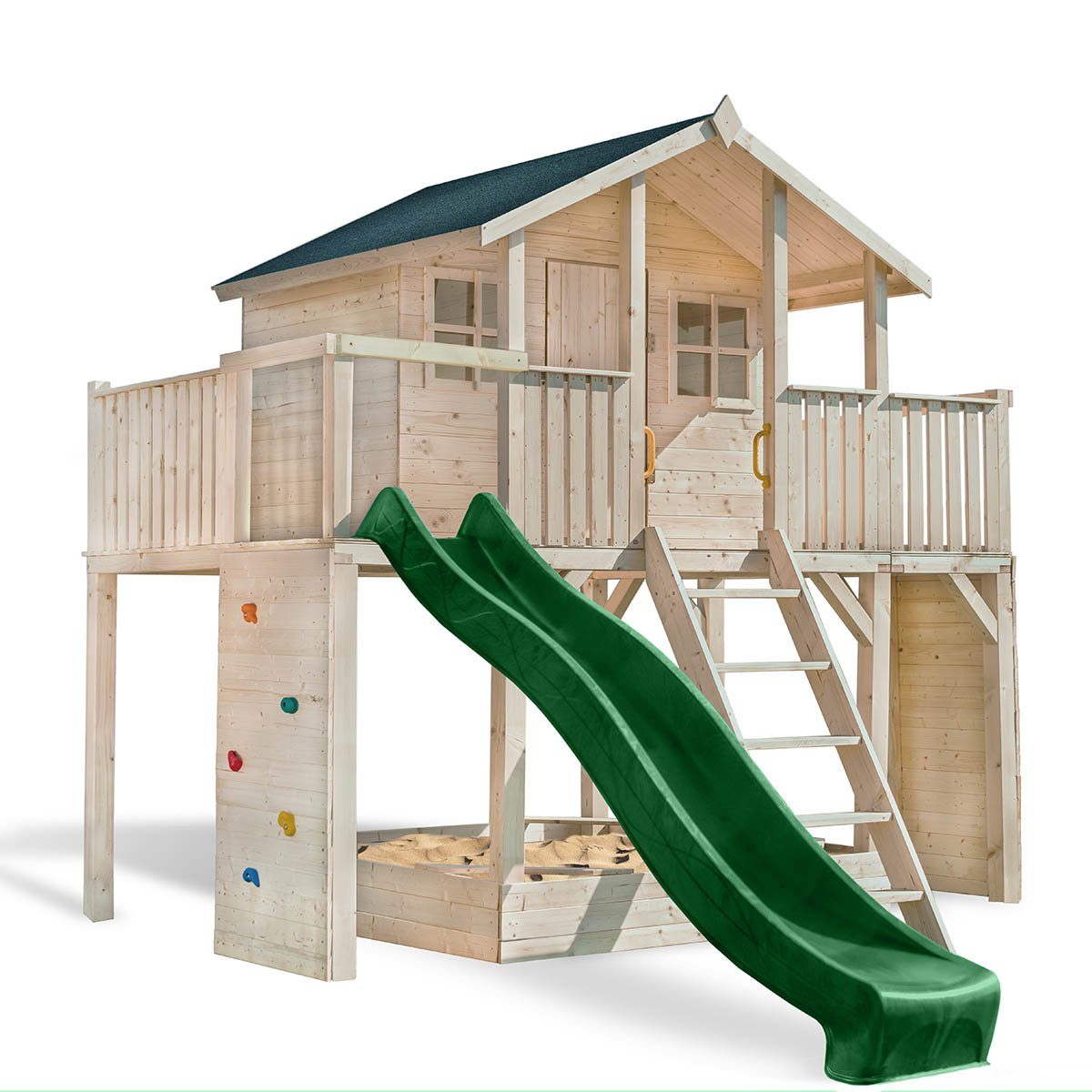 SCHEFFER Outdoor Toys Spielturm Stelzenhaus Tobi Loft, maximaler Spielwert  durch Klettern, Rutschen, Schaukel etc.