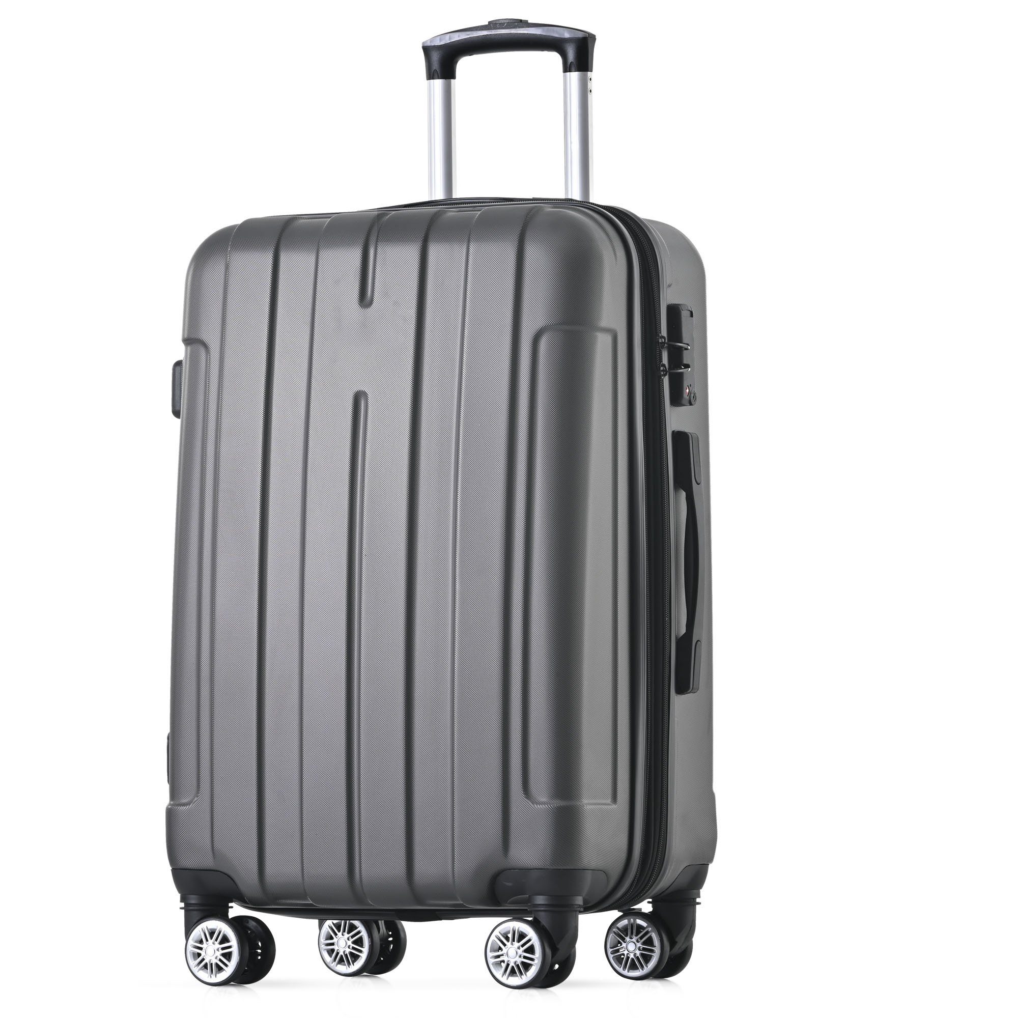 Hartschalen-Trolley Hartschalen-Handgepäck, 4 Rollen, Koffer mit TSA-Schloss und Universalrad, Erweiterbar Seitengriff