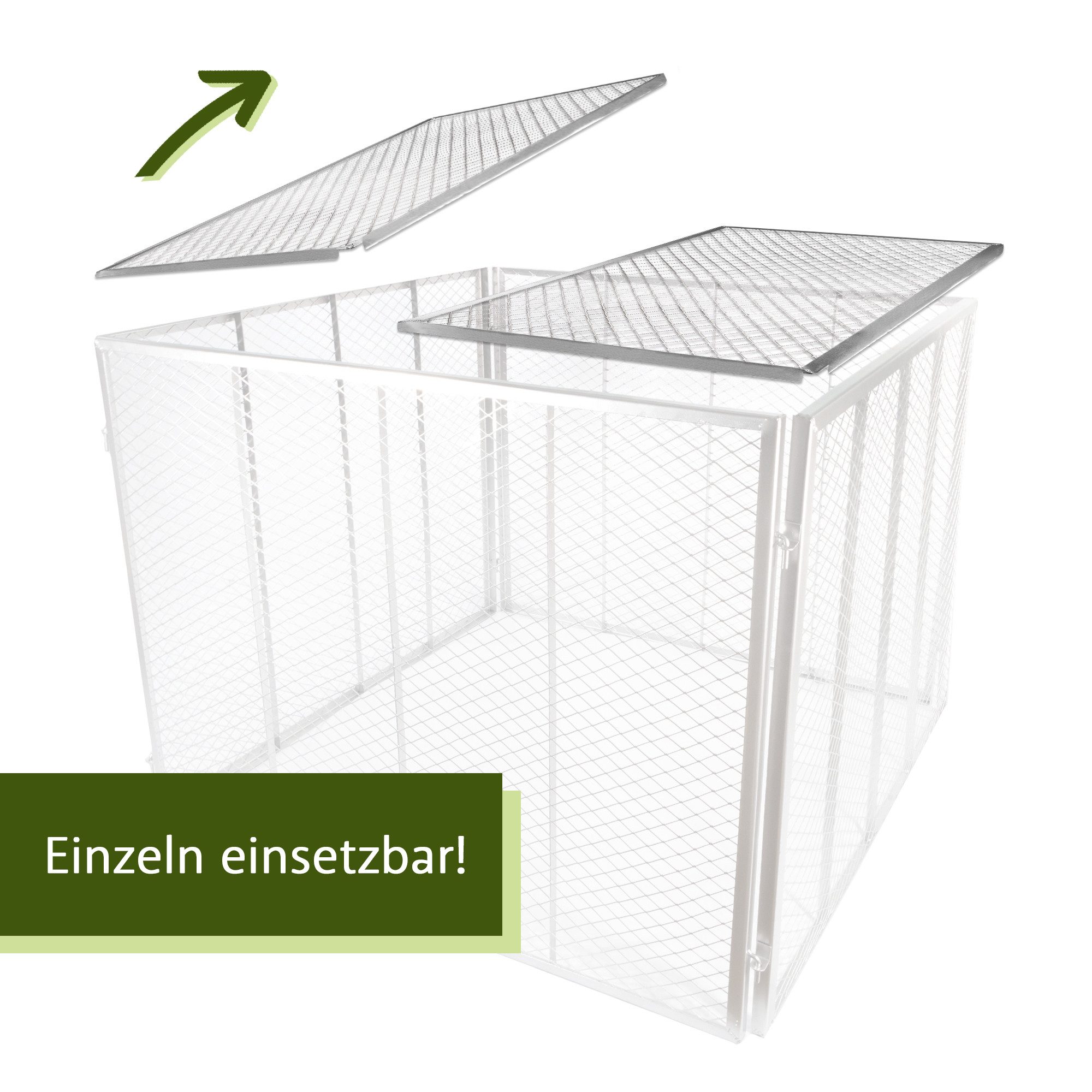 NATIV Komposter Deckel für Metallkomposter 80x80cm 2erSet, Abdeckung für Komposter, Stecksystem, In zwei verschiedenen Größen erhältlich