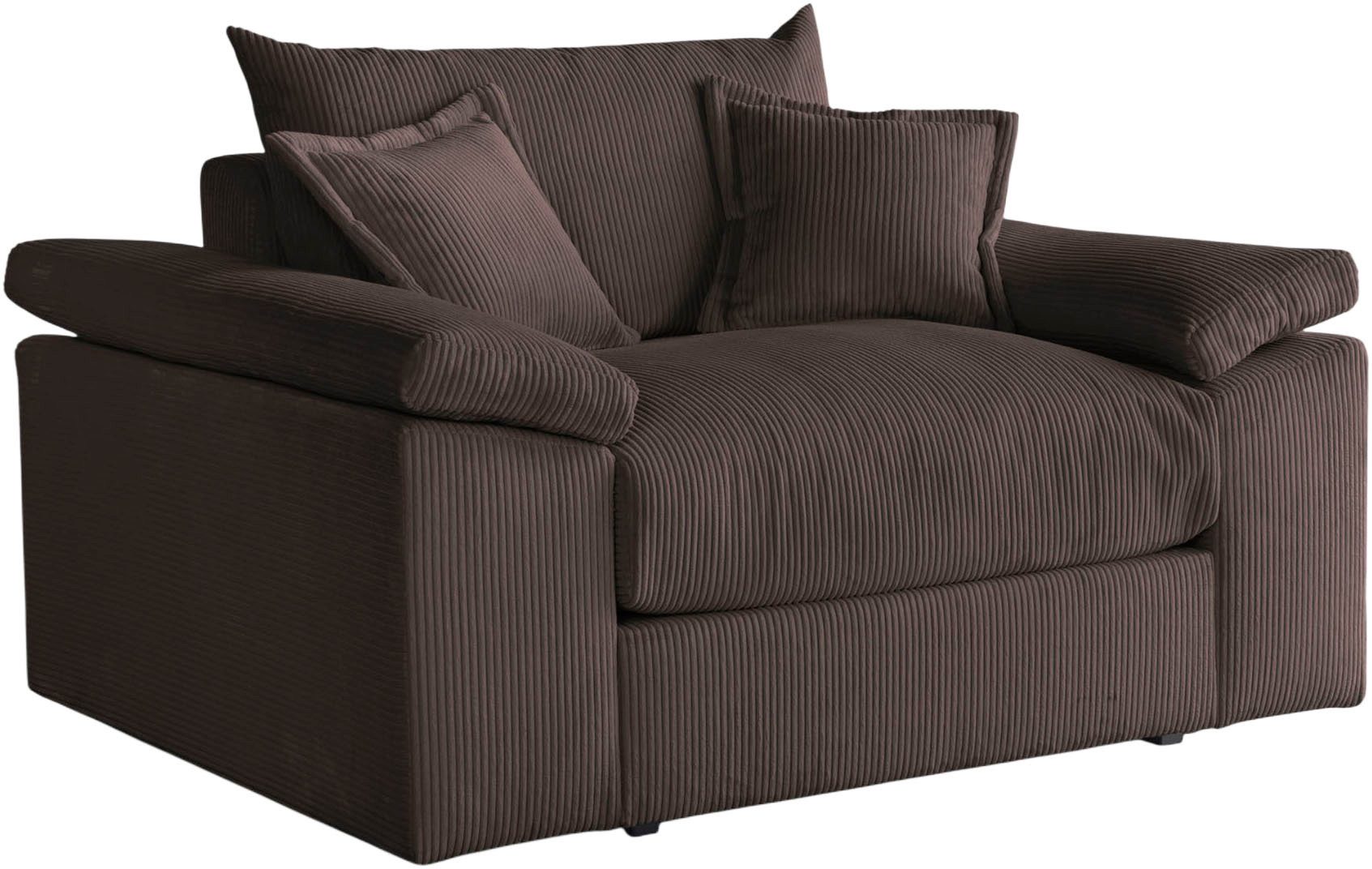 Home affaire XXL-Sessel Soft&Cosy, B: 151 cm - OTTO. Verlässliche Qualität., Mega-Sessel, Cord oder Chenille-Struktur, mit 2 Zierkissen