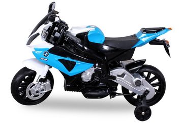 Actionbikes Motors Elektro-Kindermotorrad BMW S 1000 RR Elektro Motorrad, Belastbarkeit 25 kg, (1-tlg), 25 kg - Soundmodul - Bremsauto. - Stützräder - ab 3 Jahre